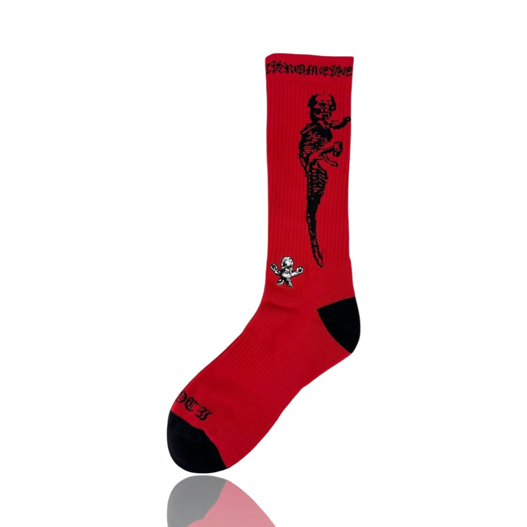 Chrome Hearts X Foti Jarvis Logo Red/Black Socks