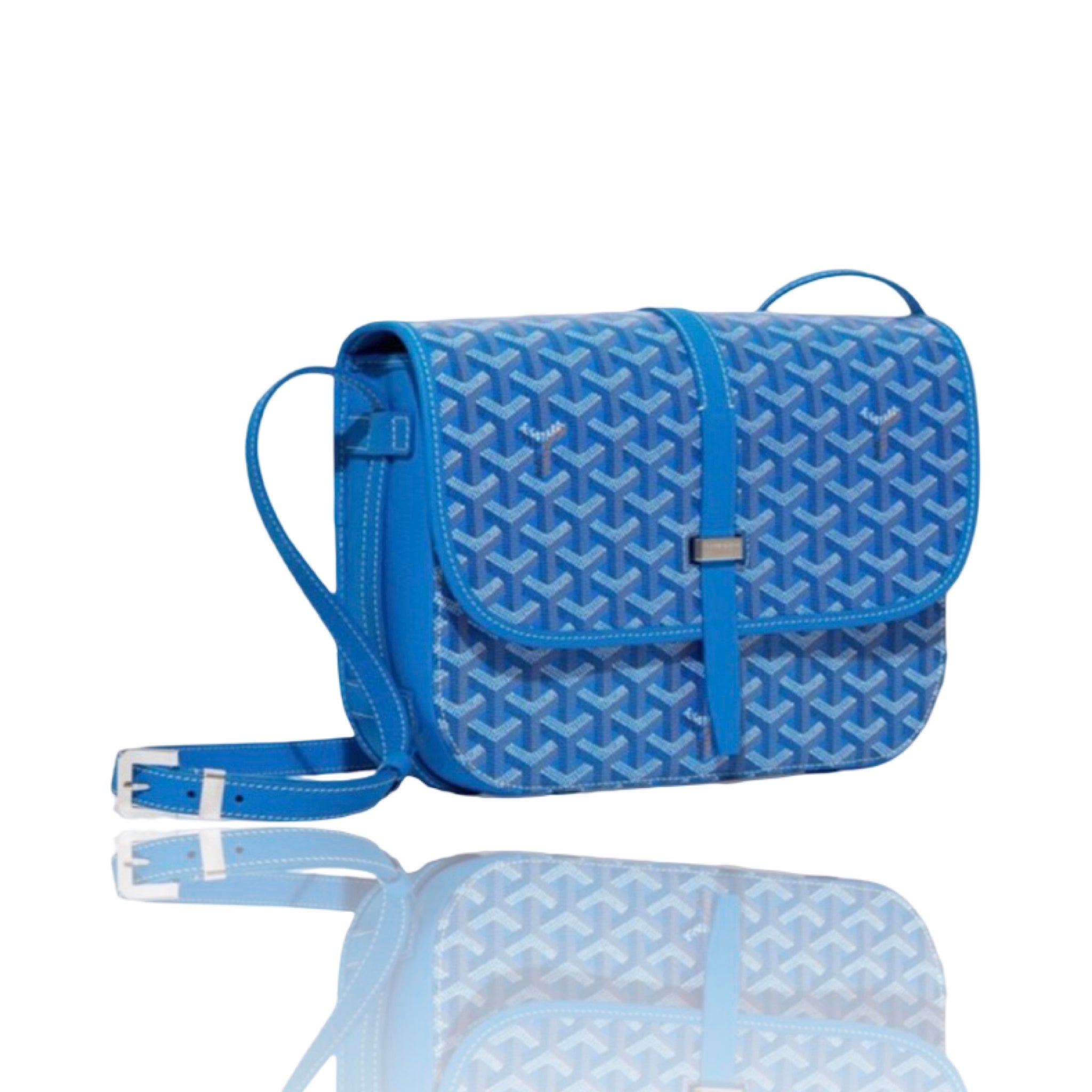 Goyard Belvedere MM Bag Sky Blue