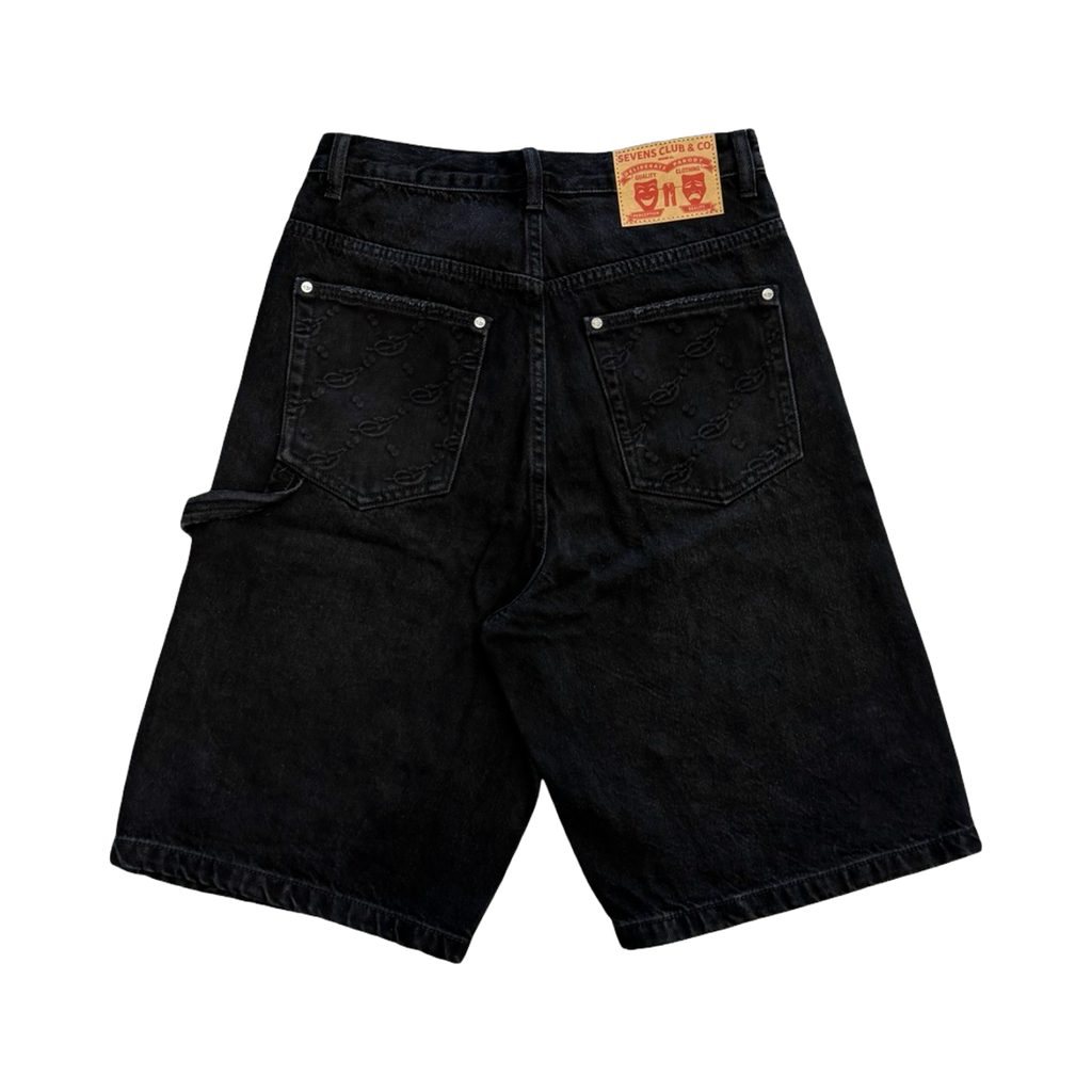 Triple Sevens Double Knee Monogram Shorts Black
