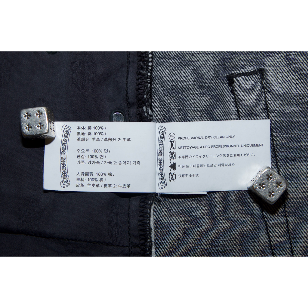 Chrome Hearts Levi's 501 Drake CLB Black & Red Cross Jeans Black
