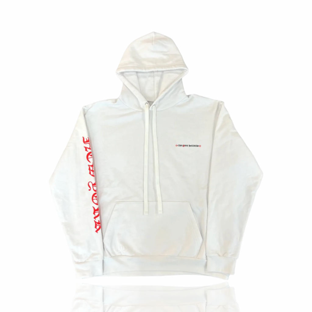 Chrome Hearts Rolling Stone 2024 Logo Hoodie White