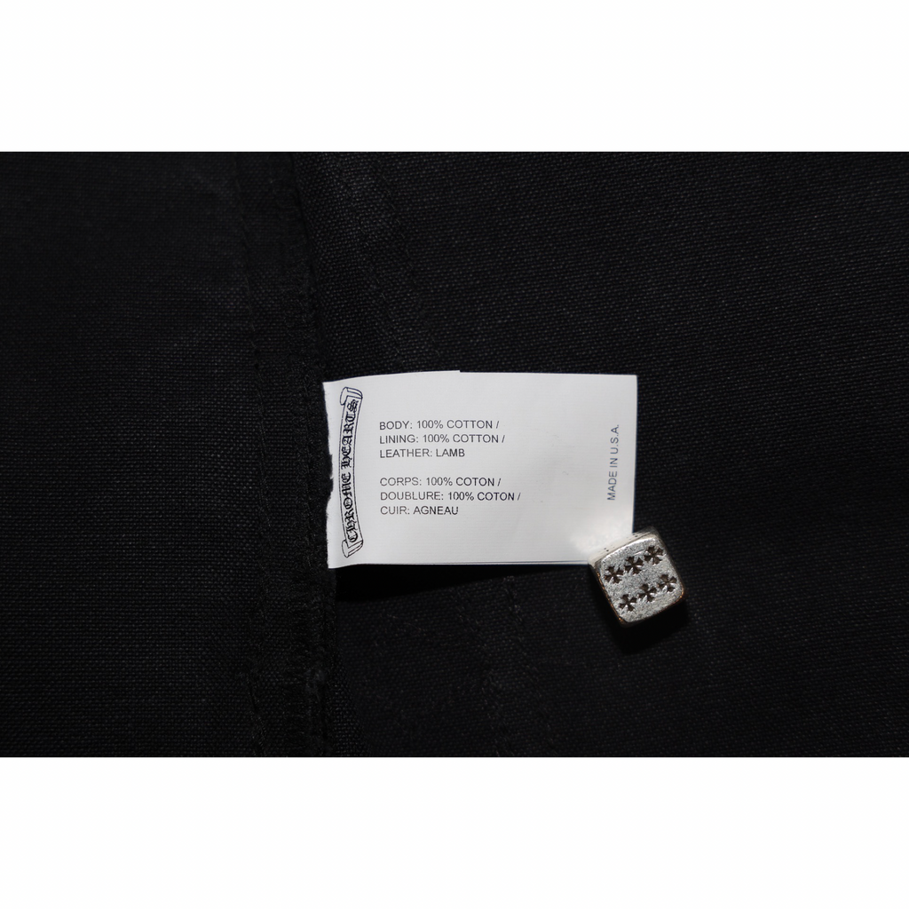 Chrome Hearts Leather Cross Patch Double Knee Carpenter Pants