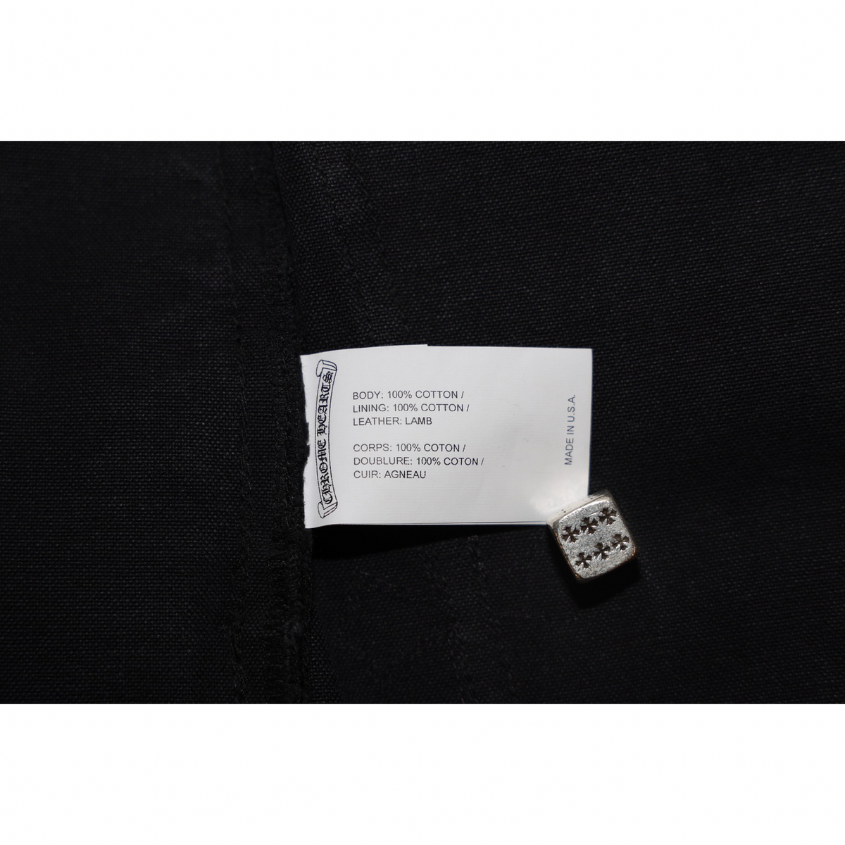 Chrome Hearts Leather Cross Patch Double Knee Carpenter Pants
