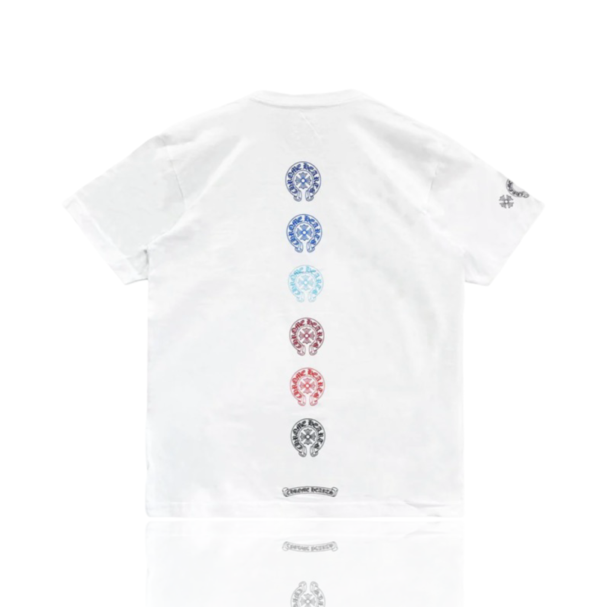 Chrome Hearts Back Multi Color Horseshoe White Tee