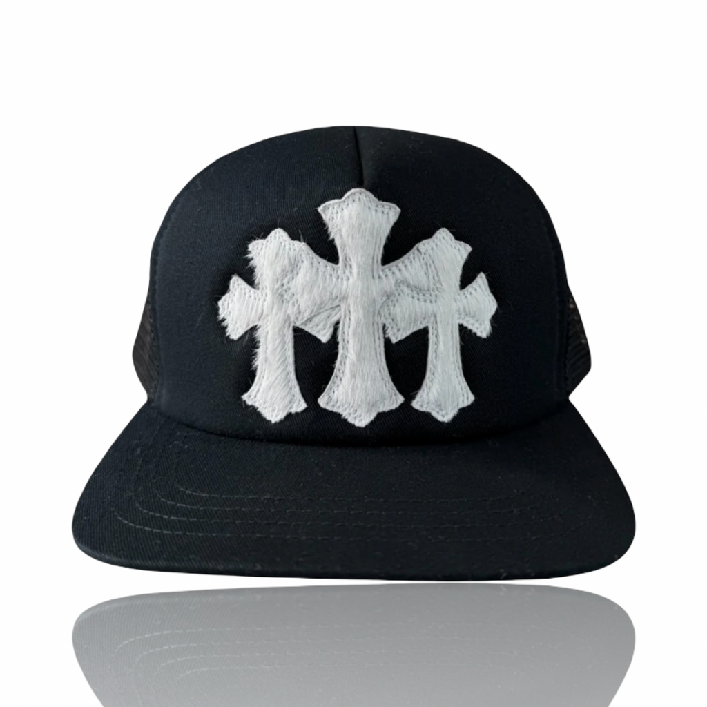 Chrome Hearts Calf Hair Triple Cross Trucker
