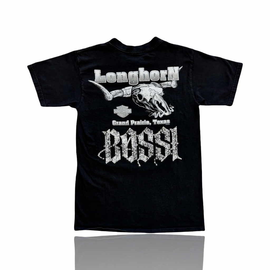 BOSSI Vintage Longhorn Davidson Tee Black