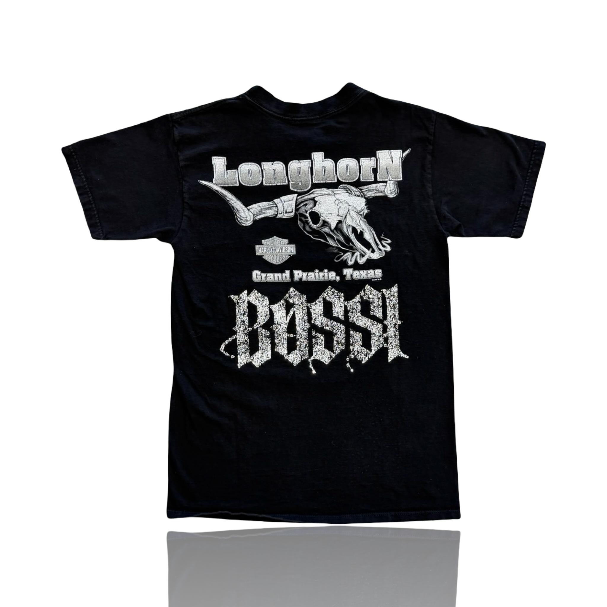 BOSSI Vintage Longhorn Davidson Tee Black