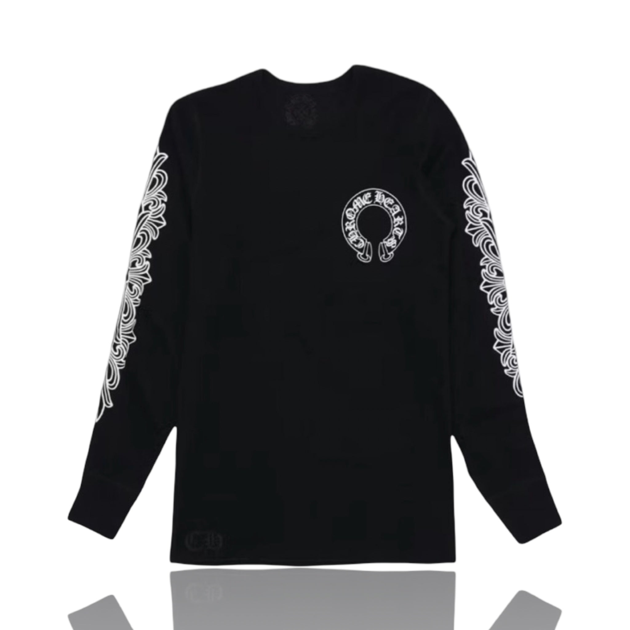 Chrome Hearts Horseshoe Floral Black Thermal Longsleeve