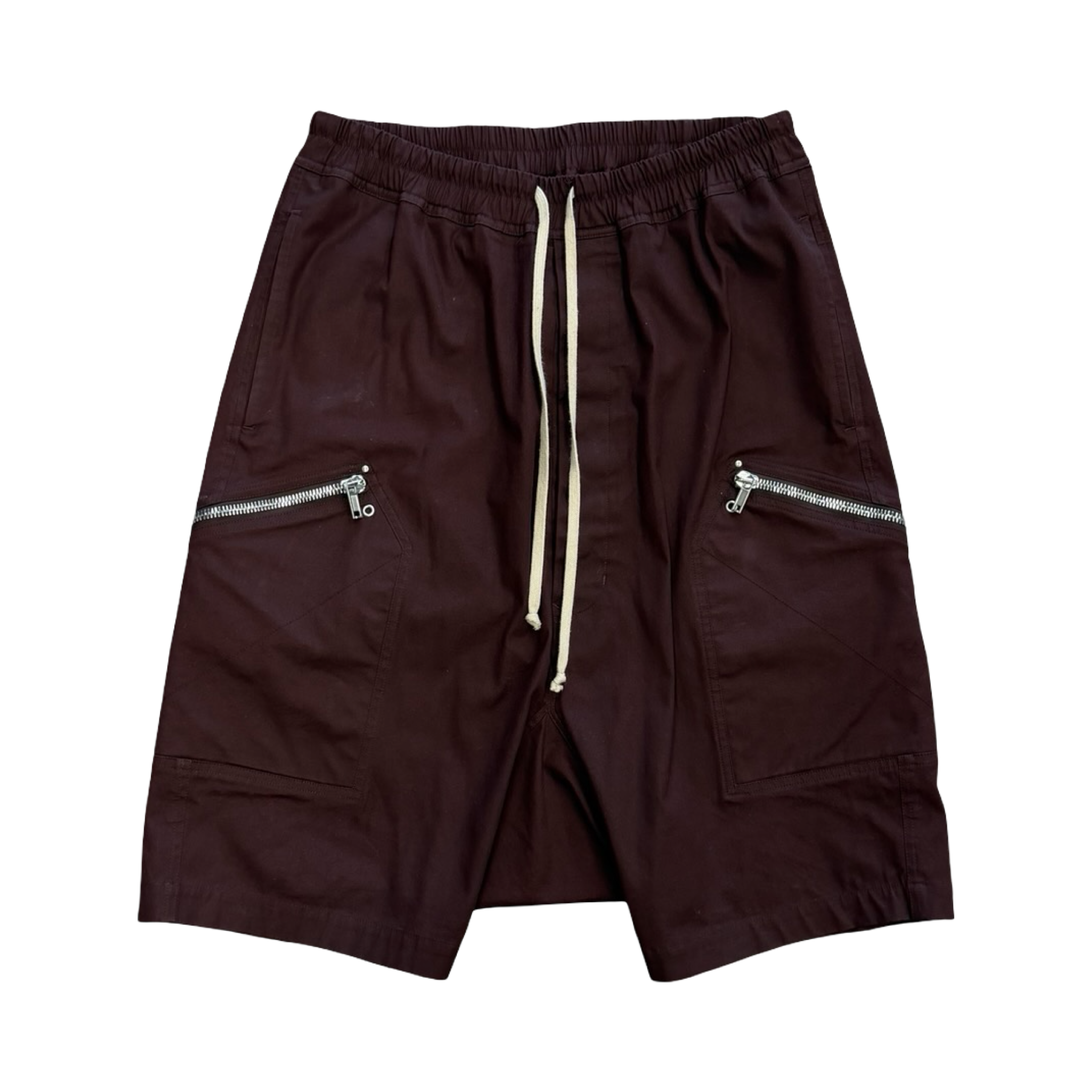 Rick Owens Burgundy Performa Pod Shorts