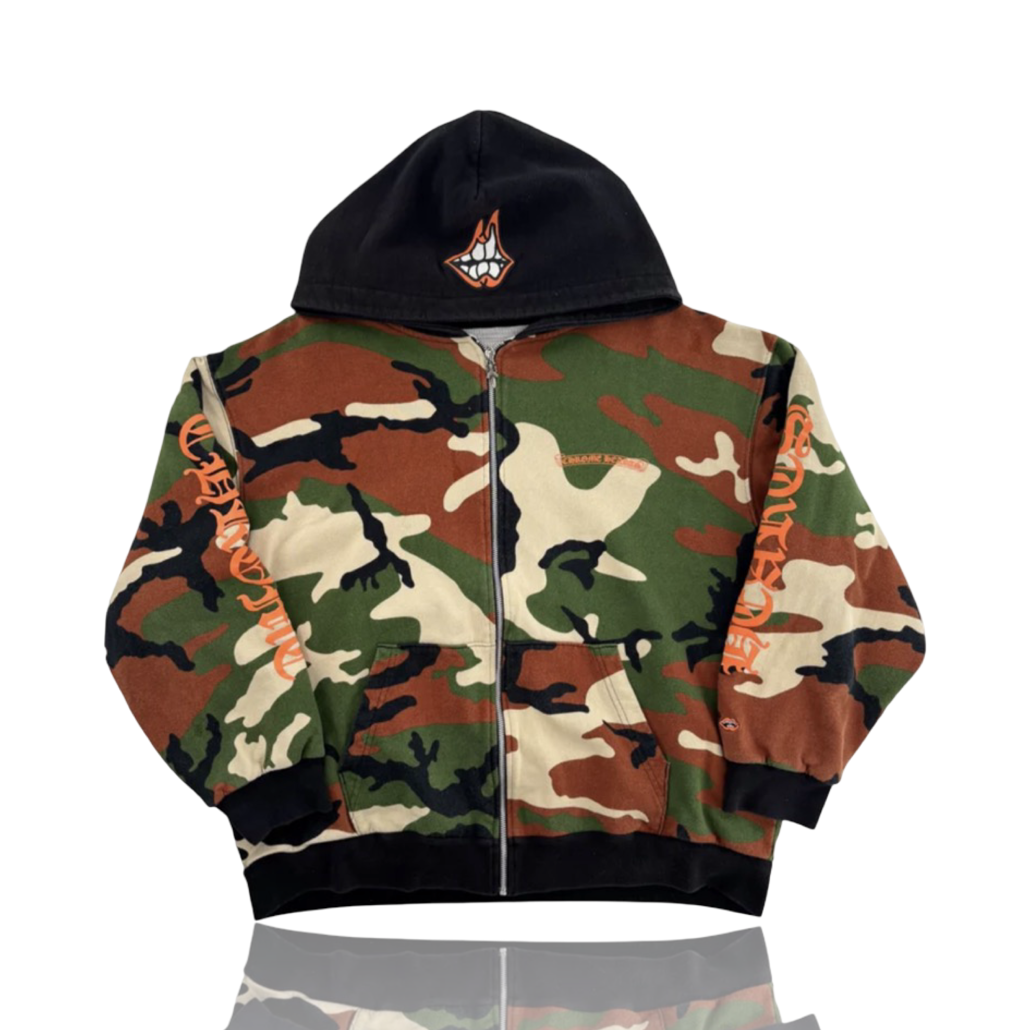 Chrome Hearts Matty Boy Caution Camoflauge Thermal Zip Up