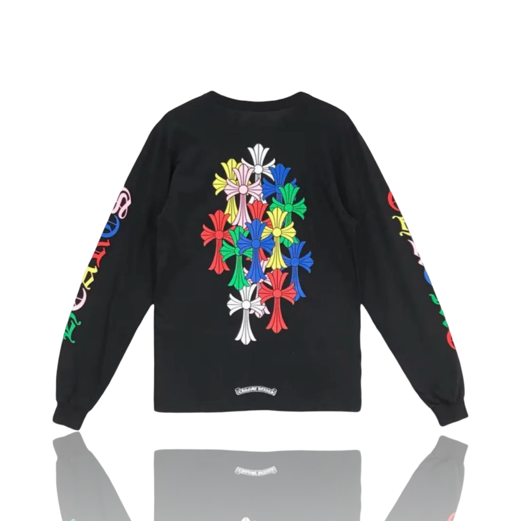Chrome Hearts Multicolor Cemetery Cross LongSleeve Black