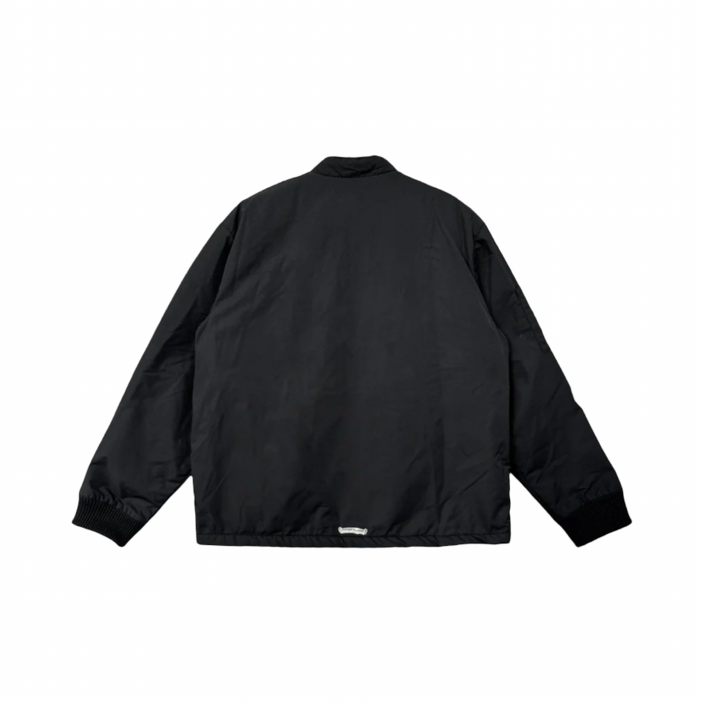 Chrome Hearts Fur Lined Cemetery Cross Patch Racing Jacket