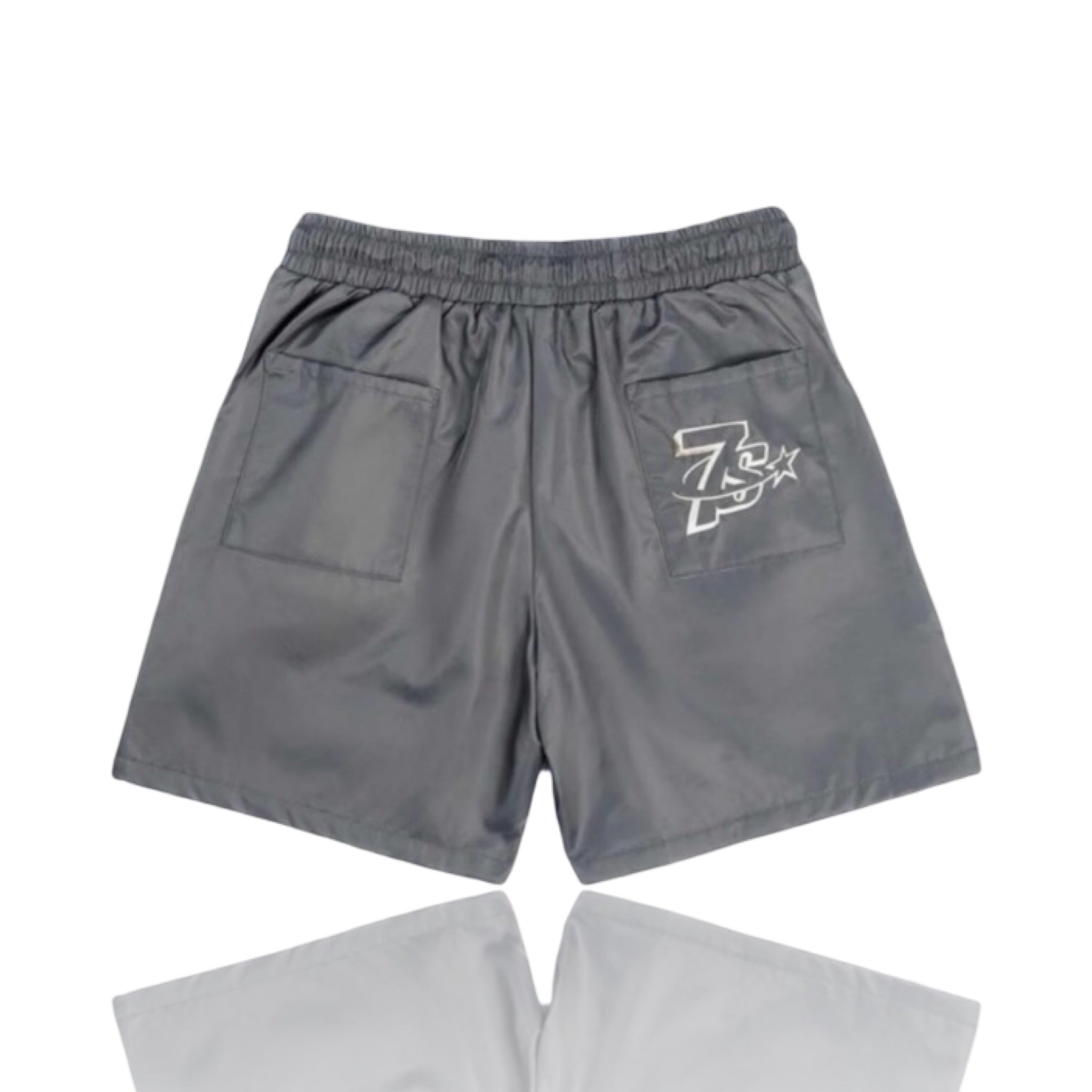 Triple Sevens 07 Nylon Button Up Shorts Gray