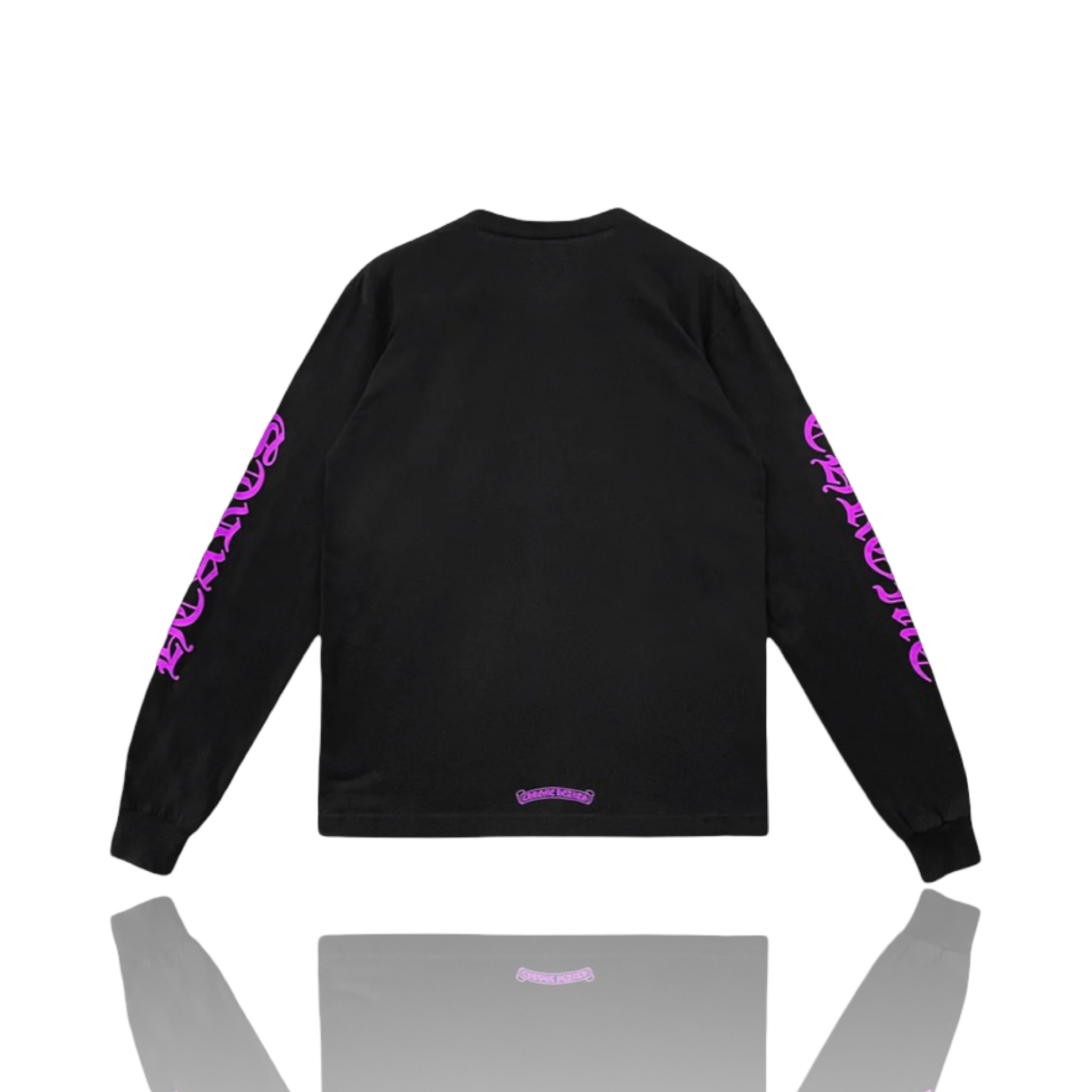 Chrome Hearts Purple Neck Logo Longsleeve Black