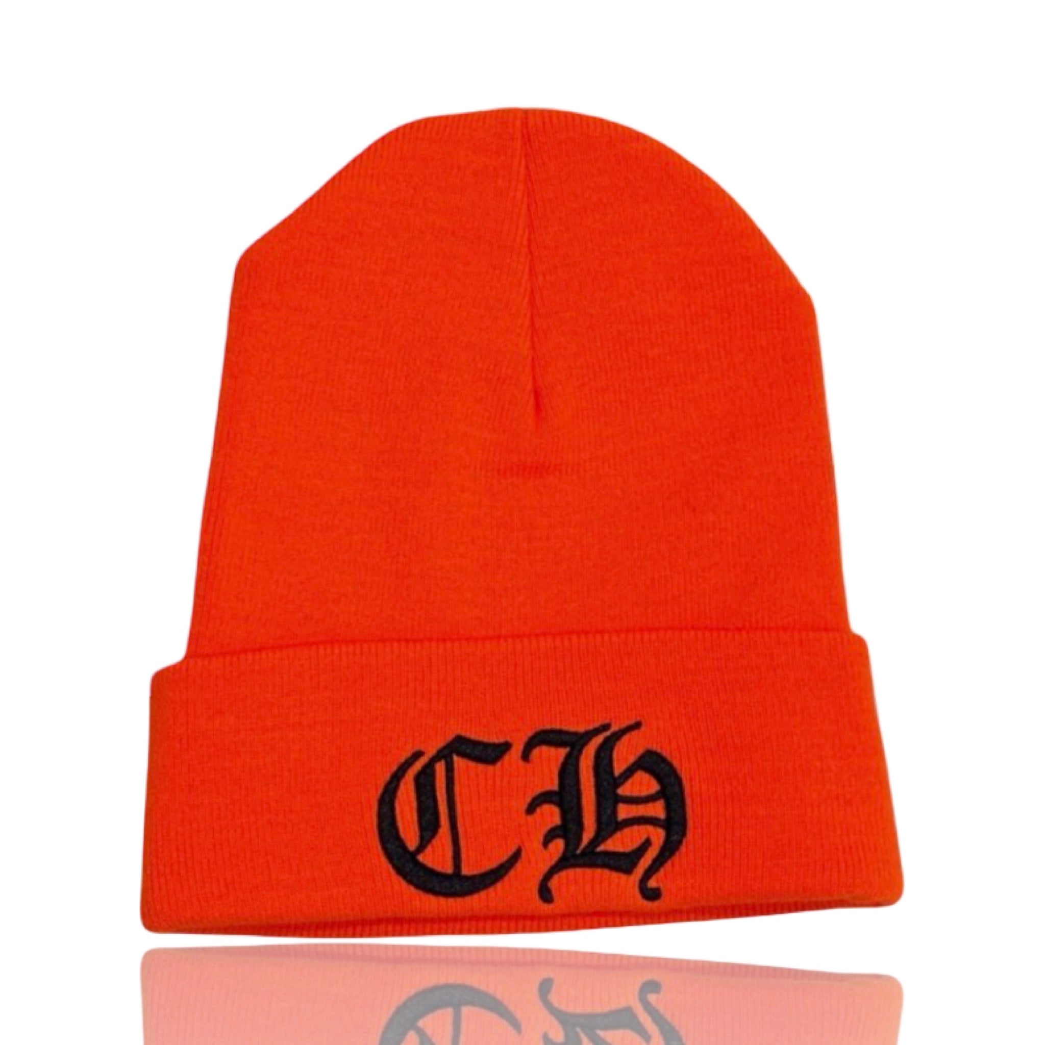 Chrome Hearts CH Logo Beanie Orange/Black