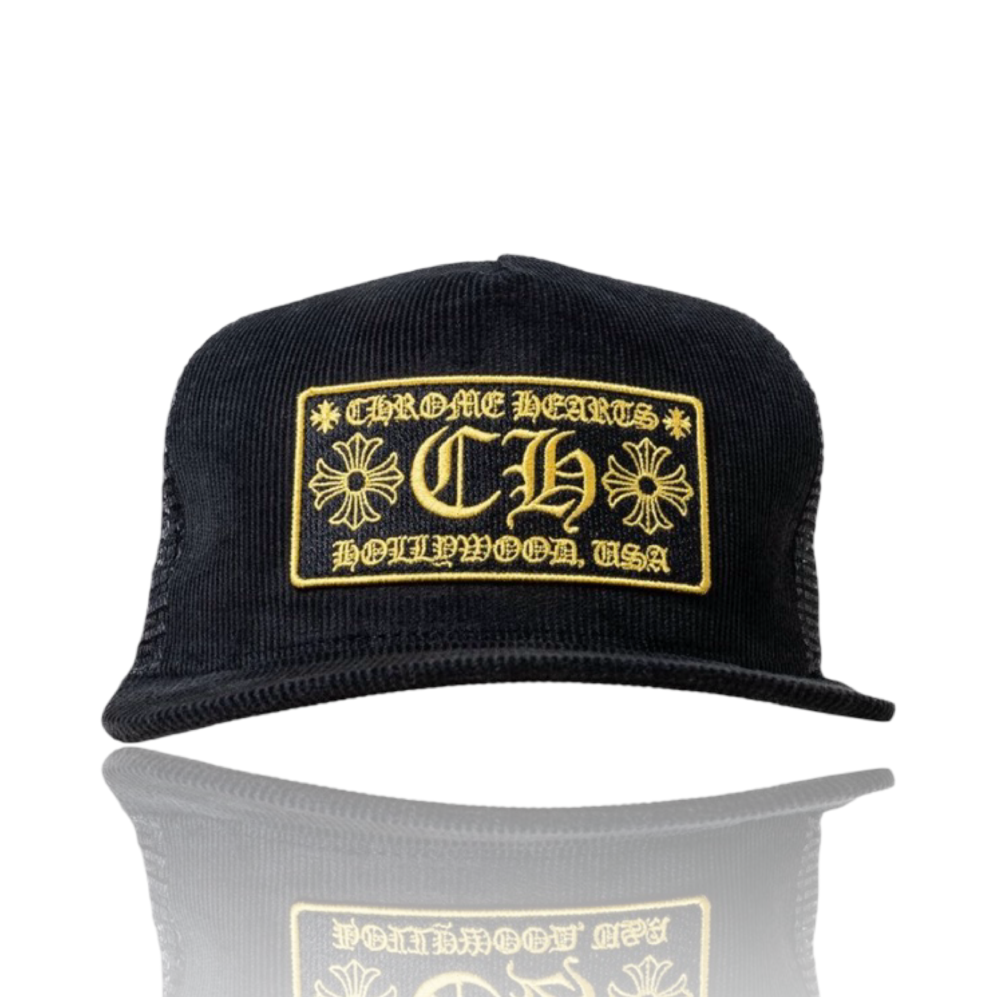 Chrome Hearts Hollywood Corduroy Trucker Black