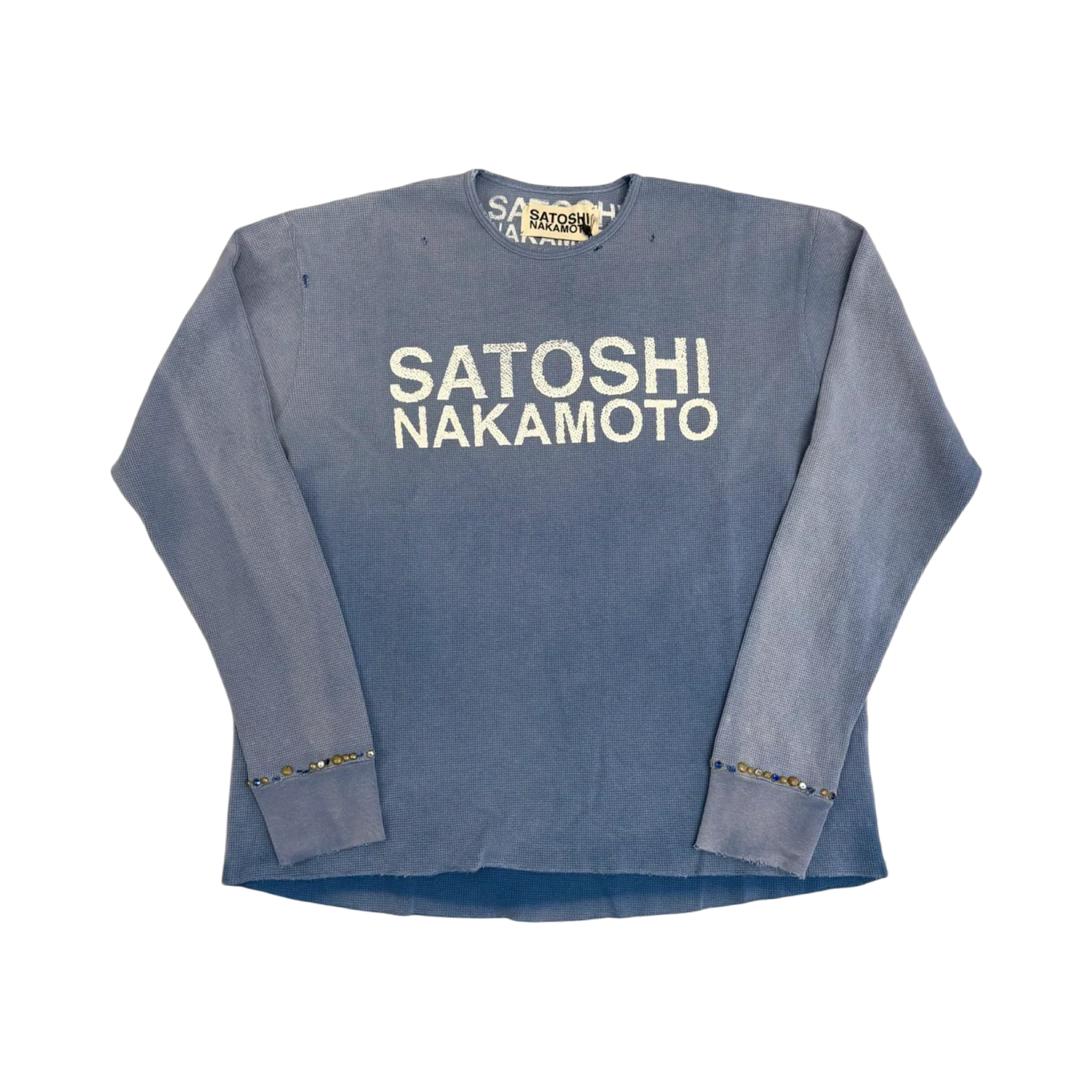 Satoshi Nakamoto Studded Thermal Blue