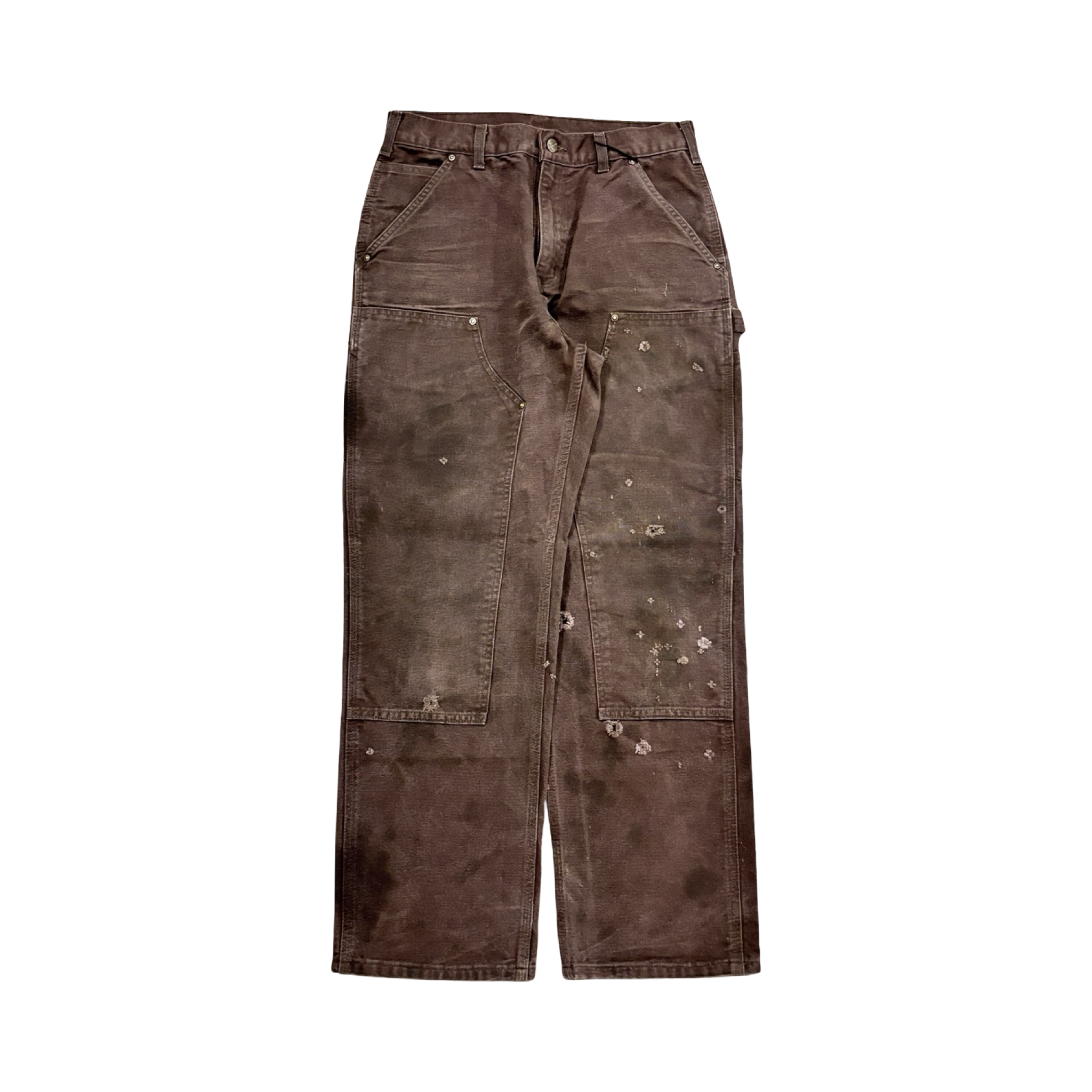 Carhartt Double Knee Thrashed Pants Dark Brown