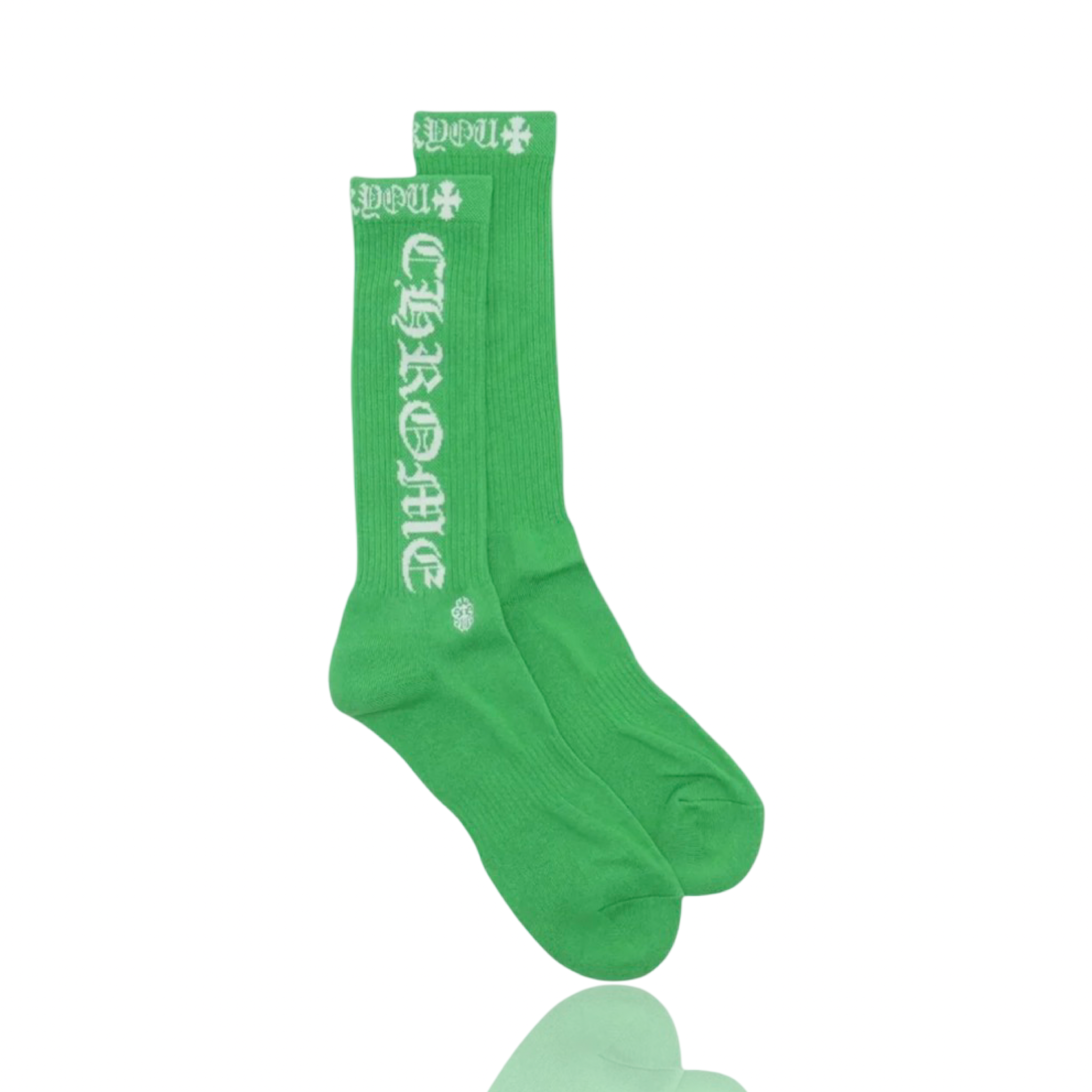 Chrome Hearts Green Fuck You Socks