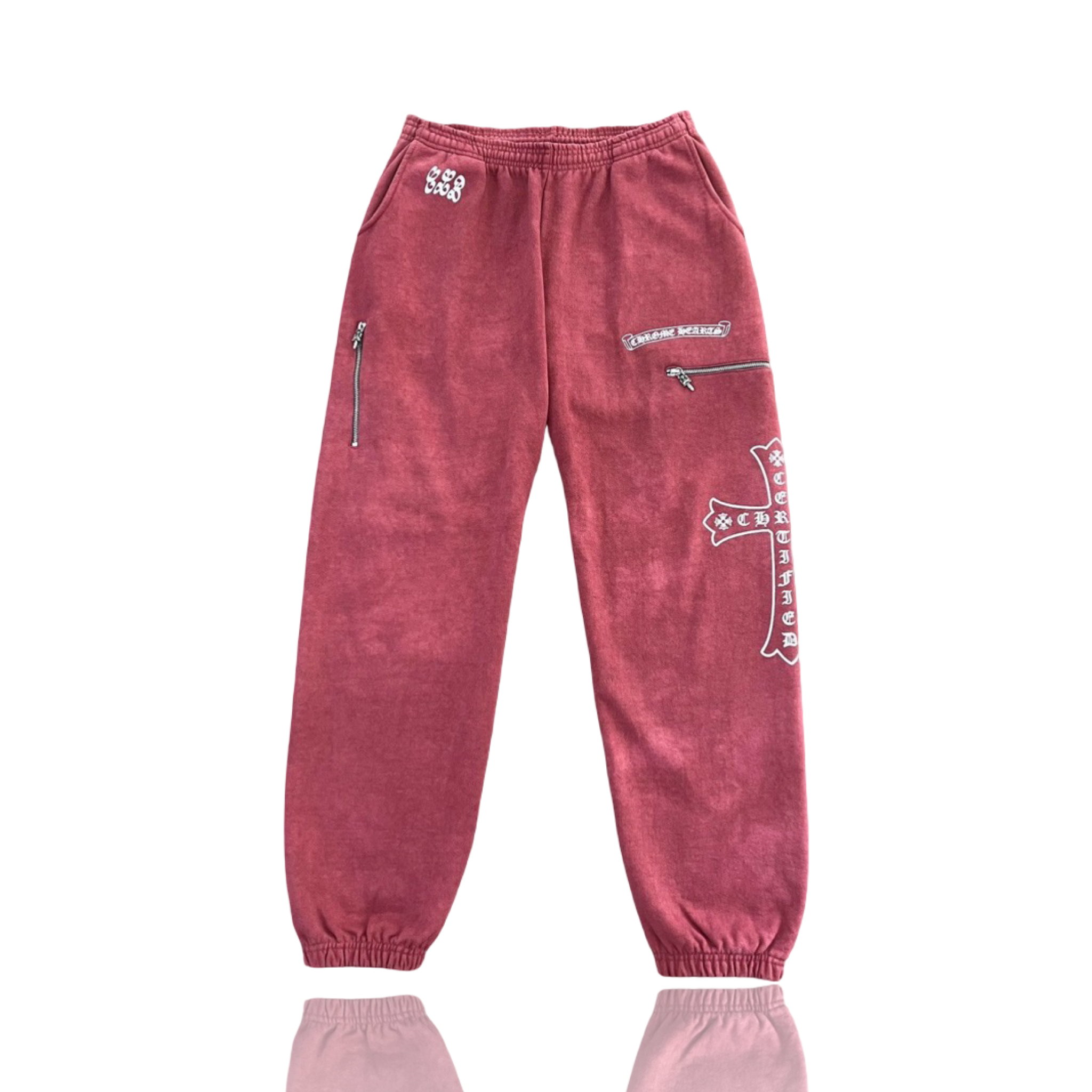 Chrome Hearts Drake CLB Cross Sweatpants Red