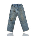 Carhartt Vintage Repaired Denim Blue Double Knee Work Wear Pants