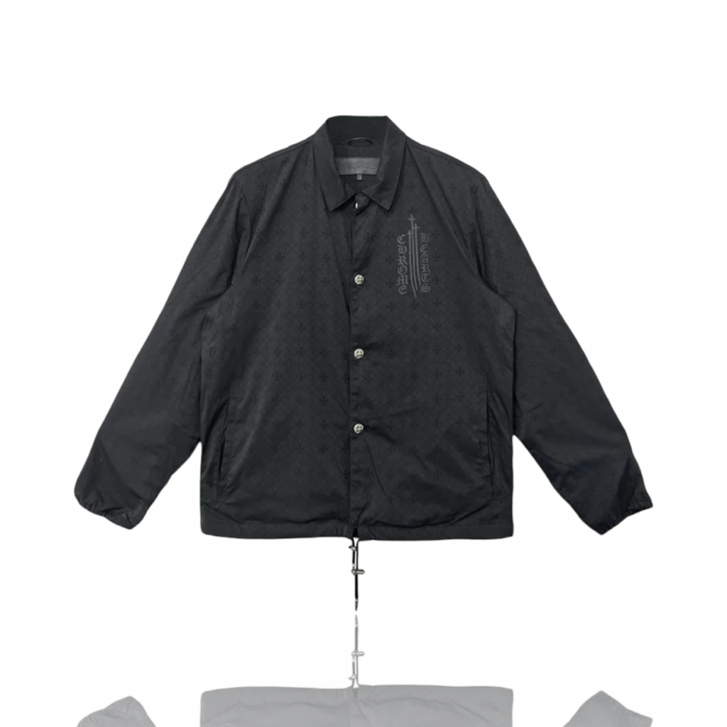 Chrome Hearts Sublimated Eye Chart Logo Windbreaker Jacket Black