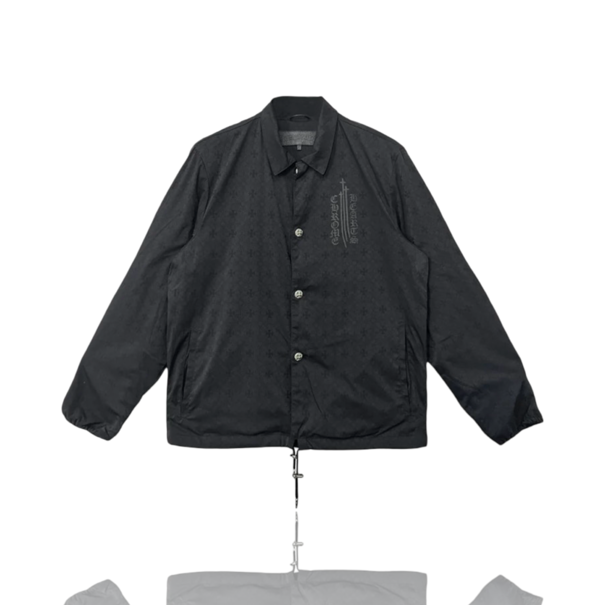 Chrome Hearts Sublimated Eye Chart Logo Windbreaker Jacket Black