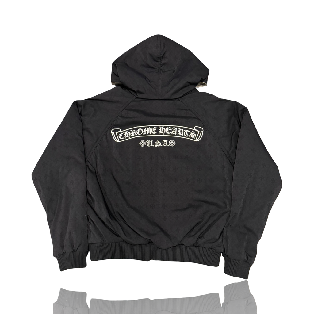 Chrome Hearts Reversible Bomber Jacket Black Grey