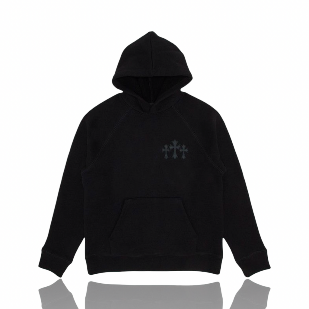 Chrome Hearts 711 Nylon Triple Cross Hoodie Black