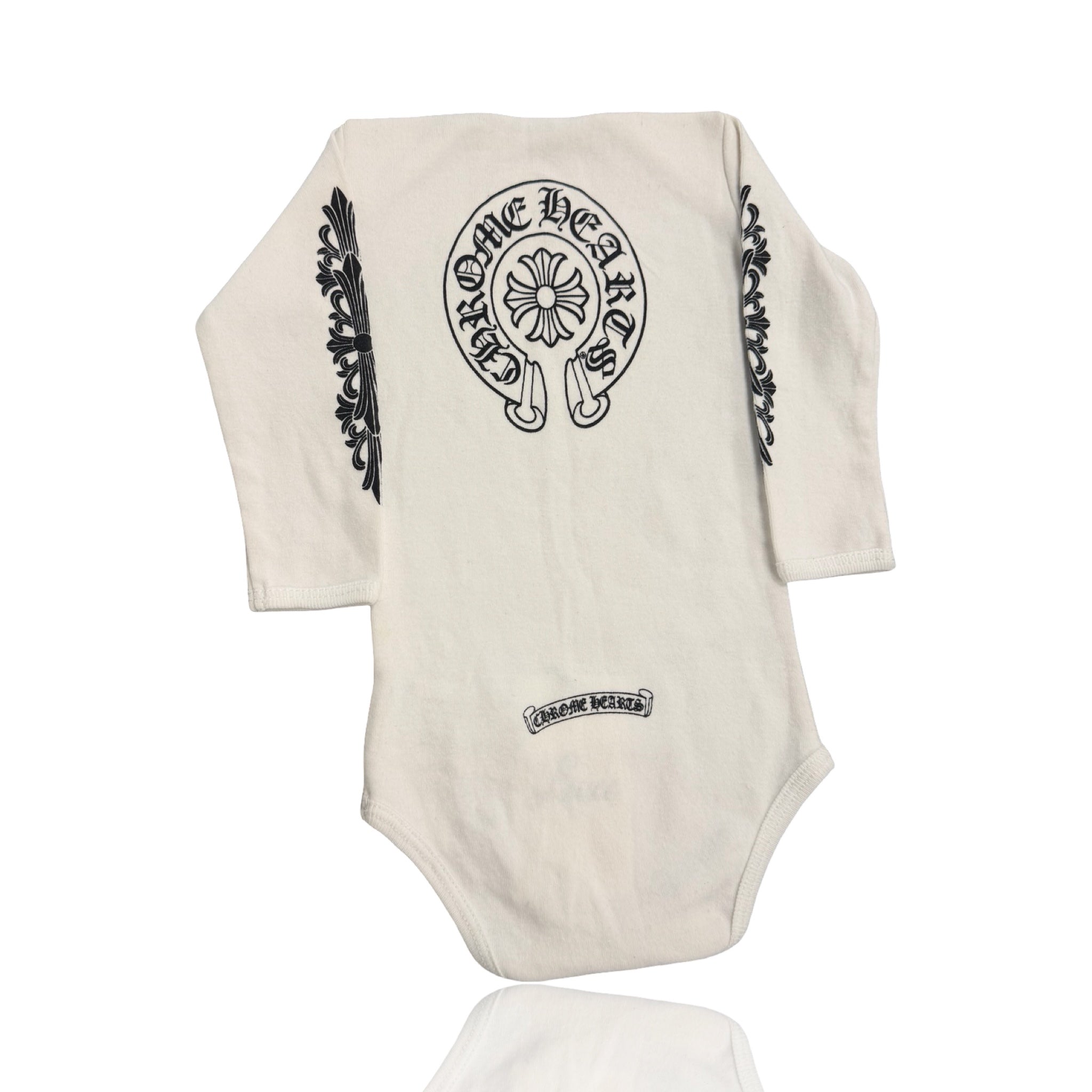 Chrome Hearts Baby Bodysuit Onesie White