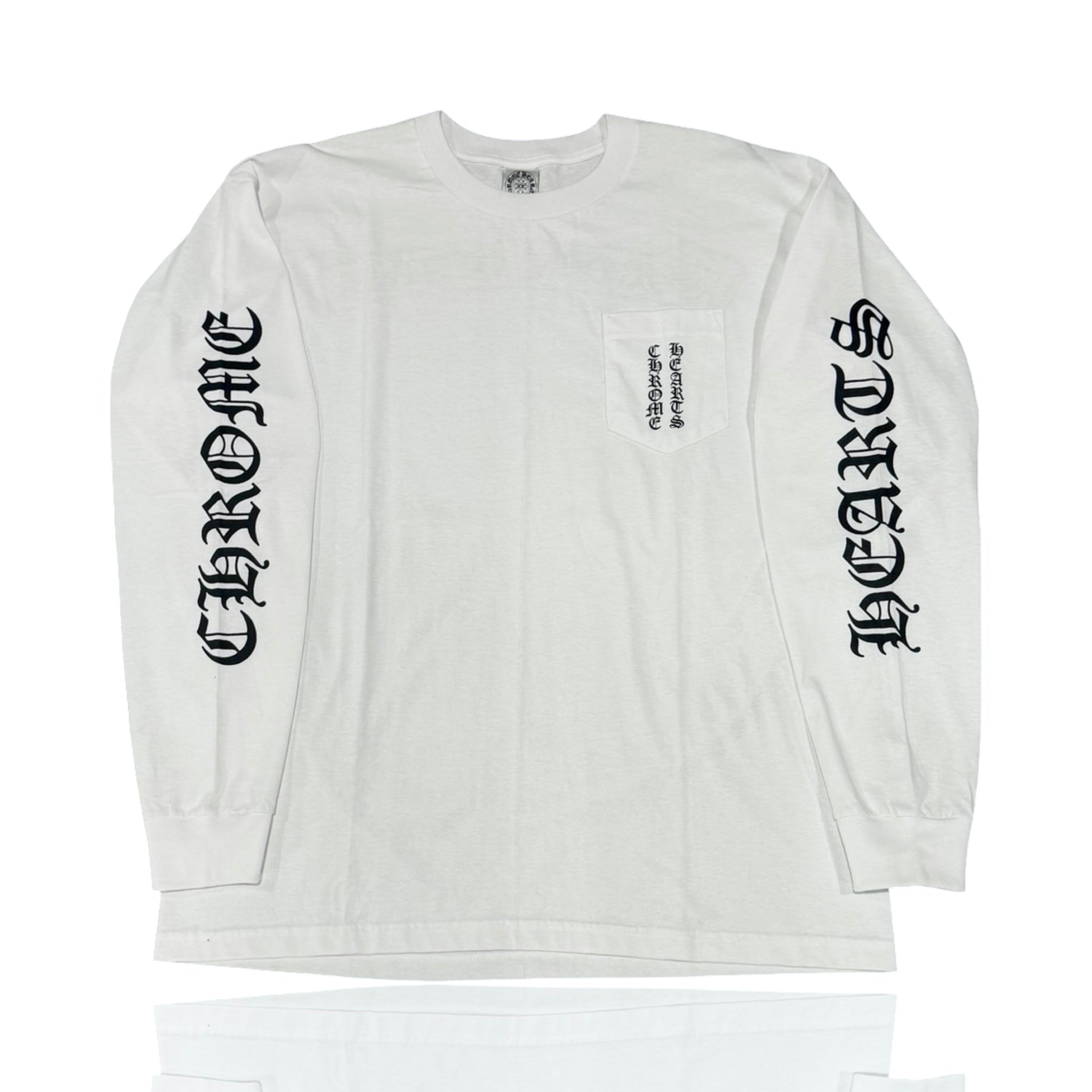 Chrome Hearts Vertical Logo Pocket Longsleeve White