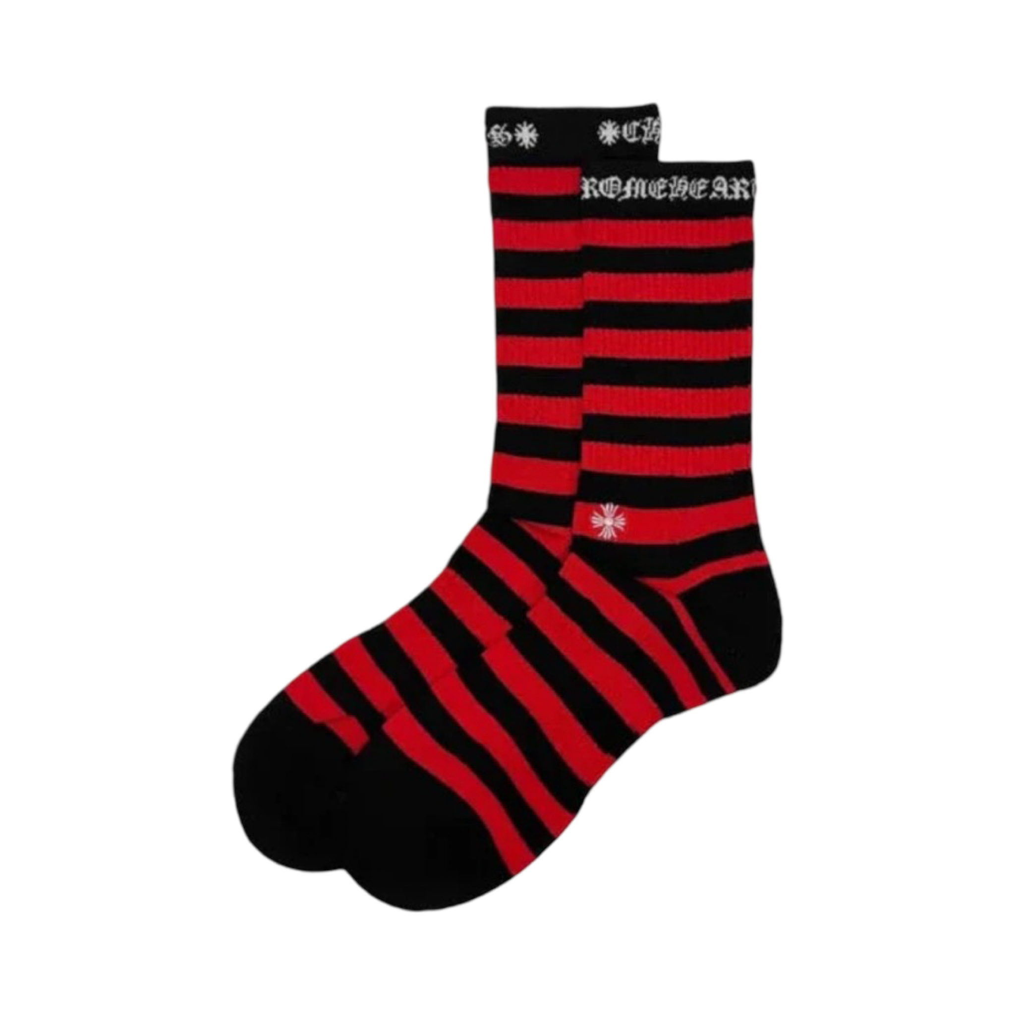 Chrome Hearts Red/Black Striped Socks