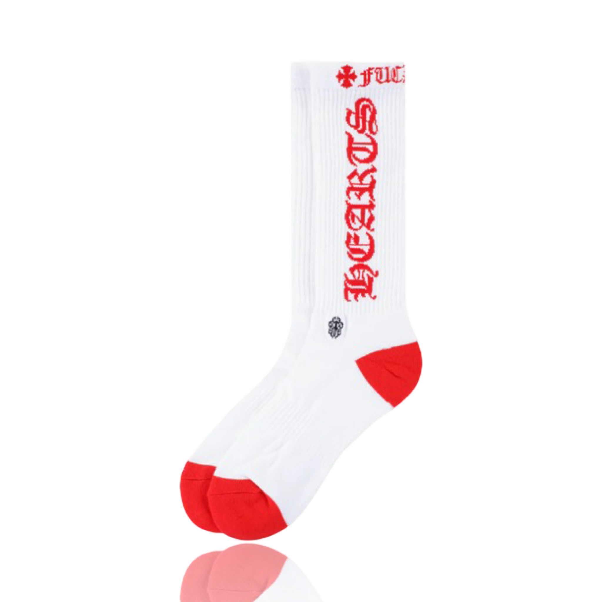 Chrome Hearts White/Red Fuck You Socks