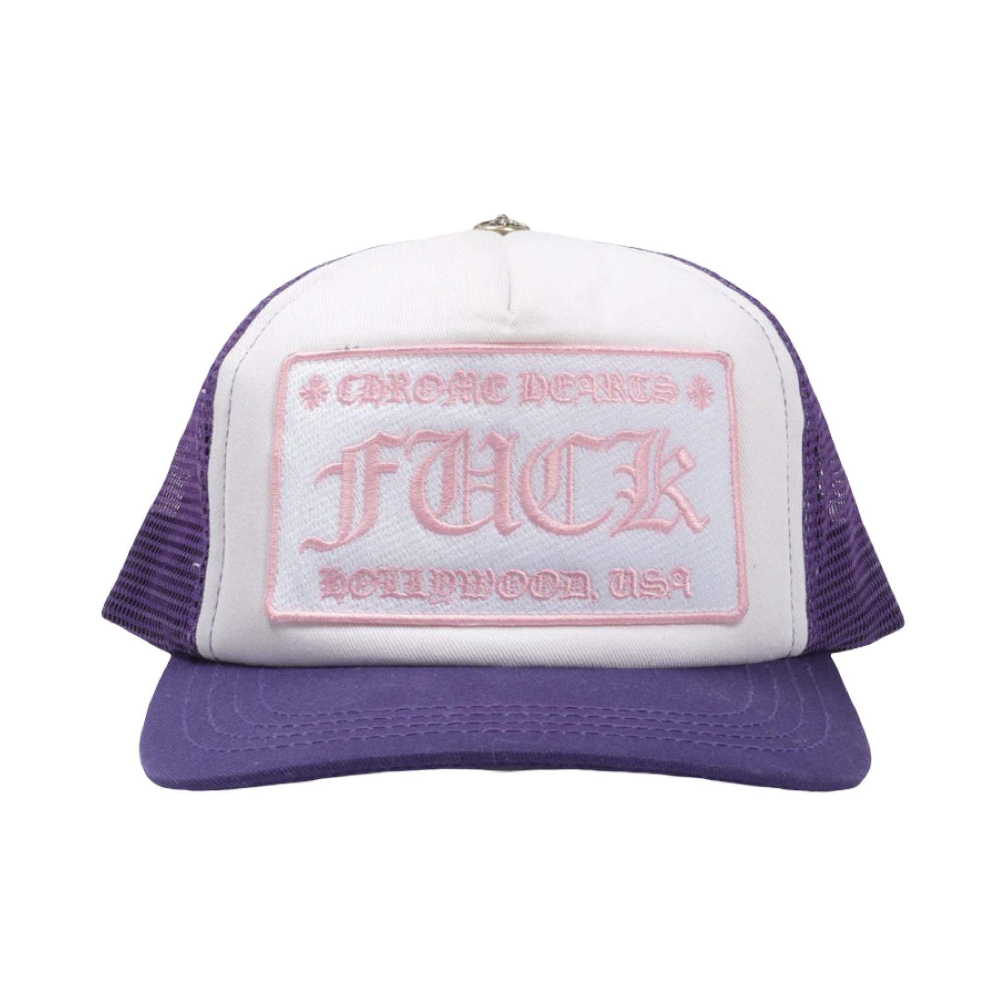Chrome Hearts Fuck Hollywood Trucker Purple/Pink
