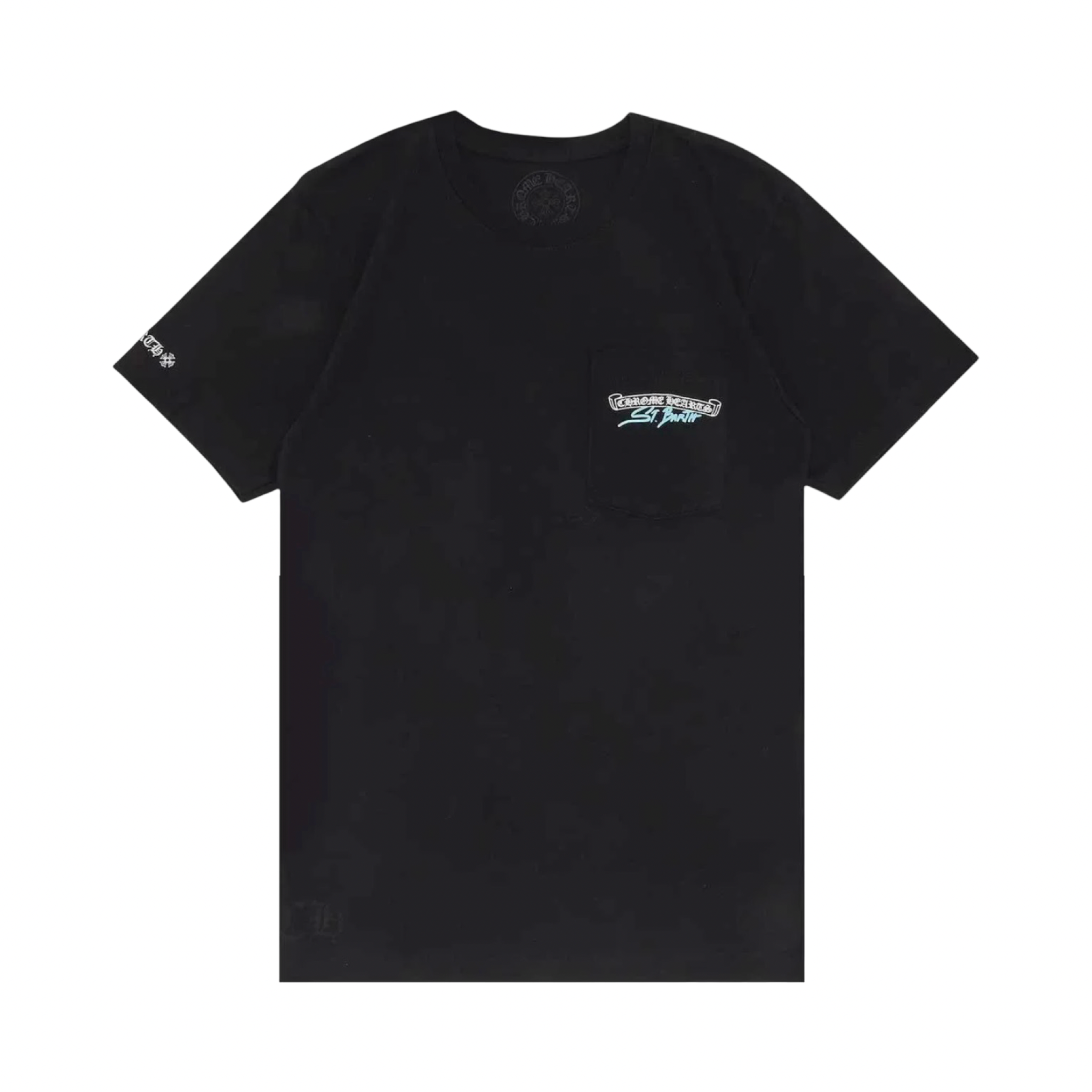 Chrome Hearts St.Barths Scroll Logo Pocket Tee Black