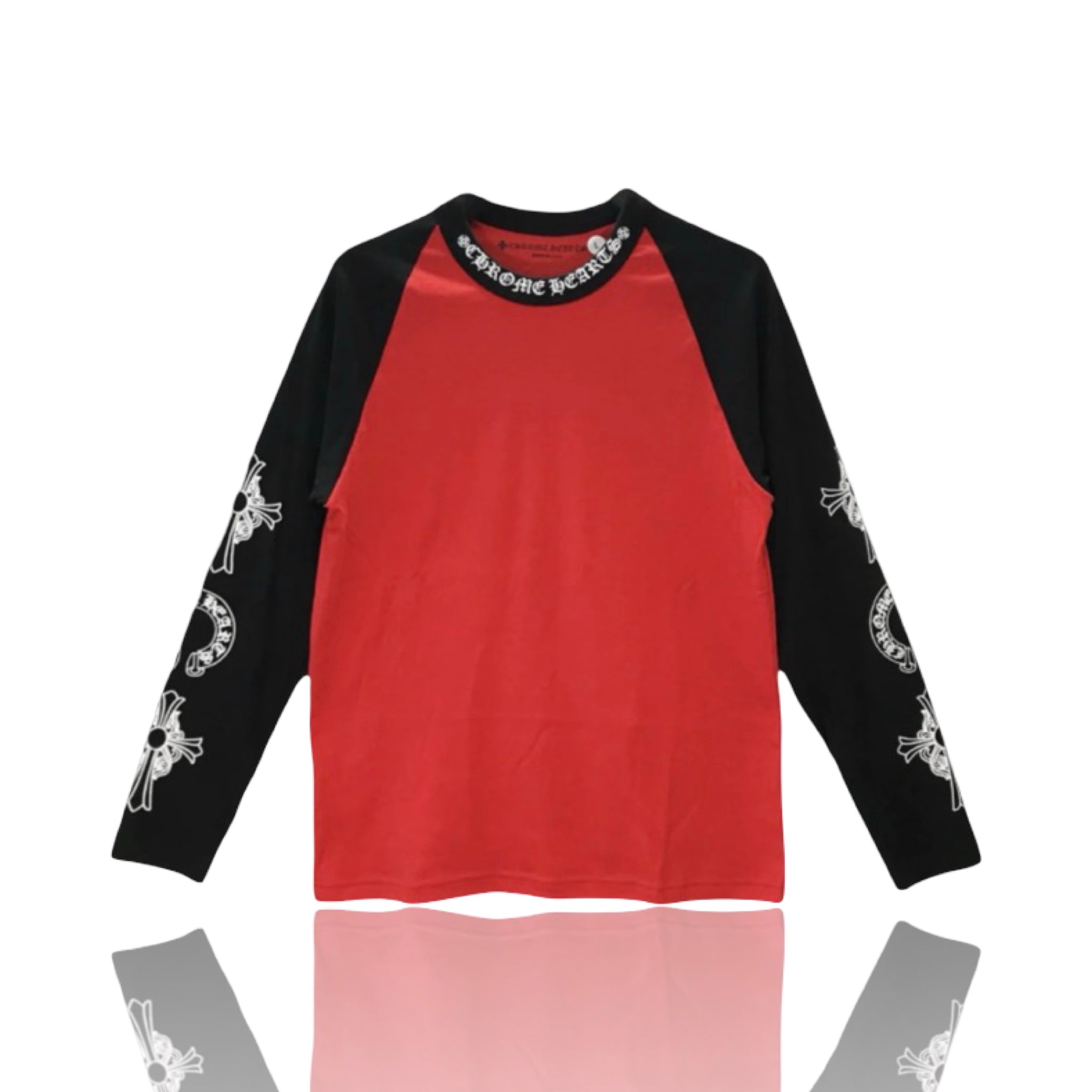 Chrome Hearts Neck Logo Baseball Longsleeve Red