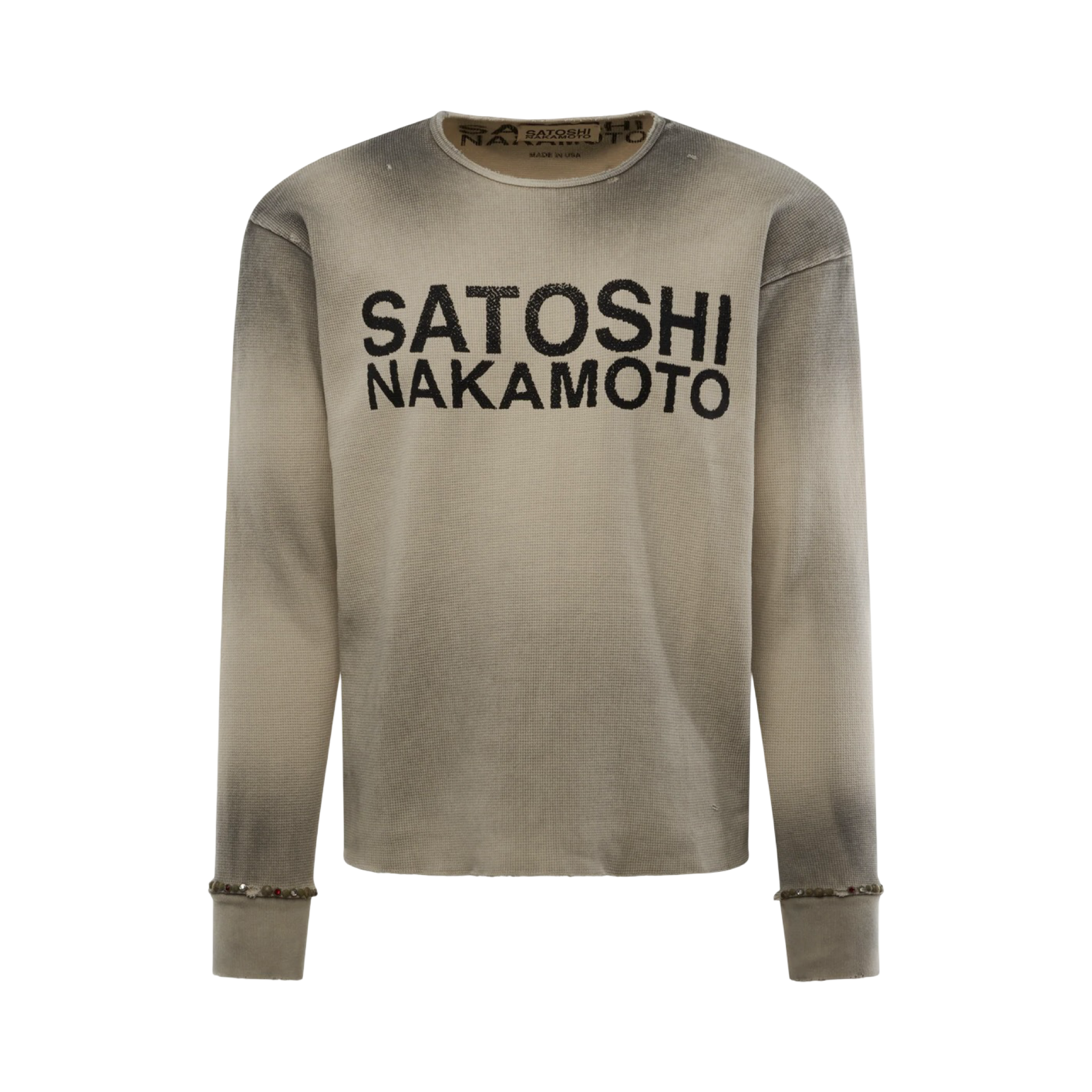Satoshi Nakamoto Studded Thermal White