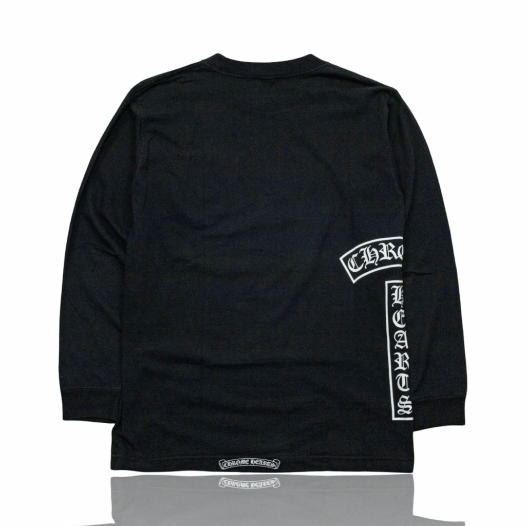 Chrome Hearts T Bar Fleur Logo Longsleeve Black