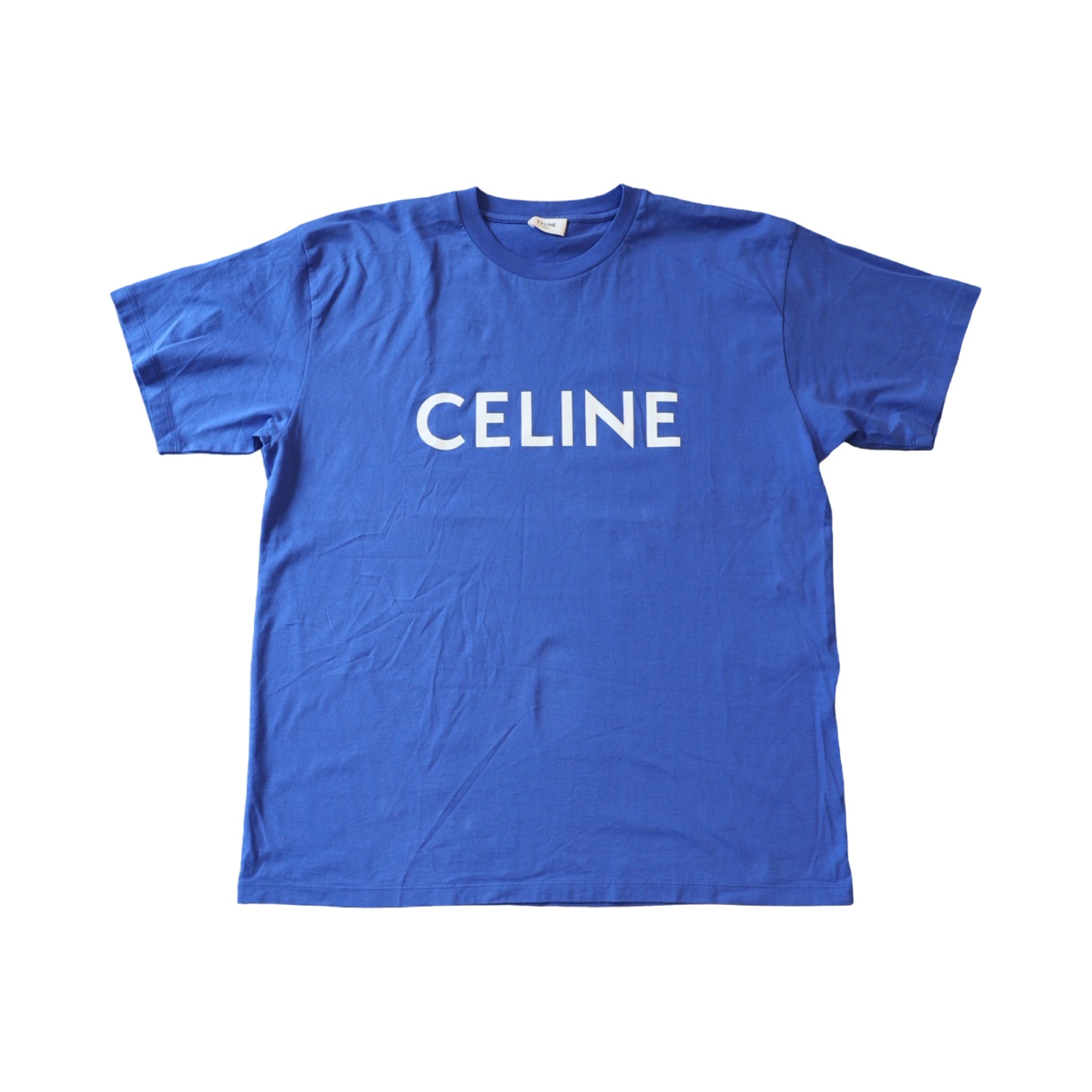 Celine Logo Shirt Royal  Blue