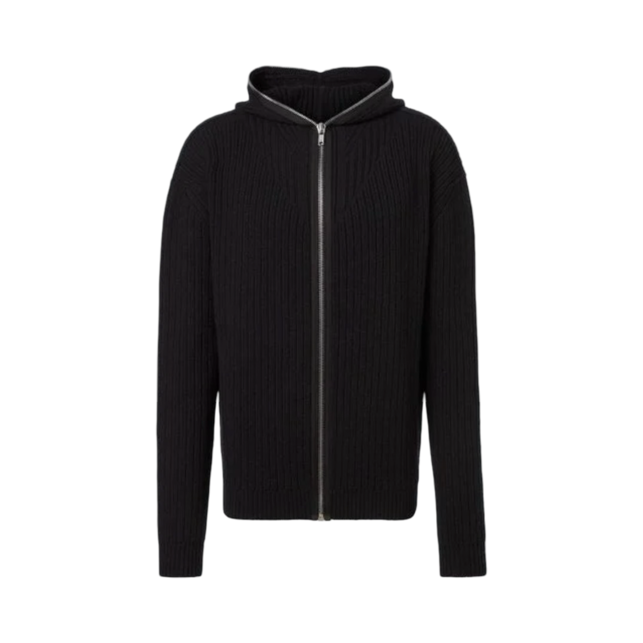 Rick Owens Ribbed Zip Up Black