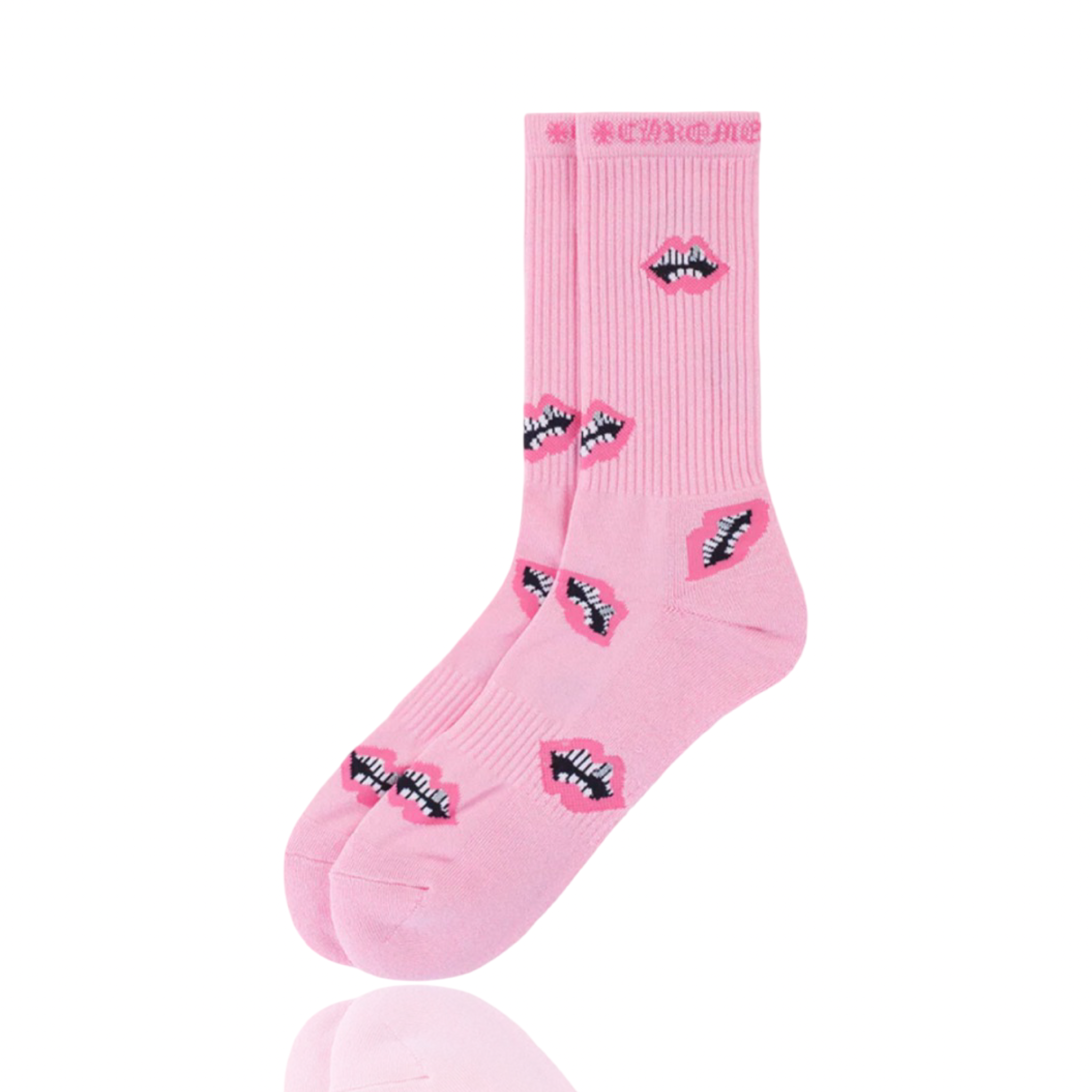 Chrome Hearts Chomper Pink Socks