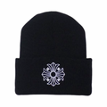 Chrome Hearts Plus Cross Beanie Black White