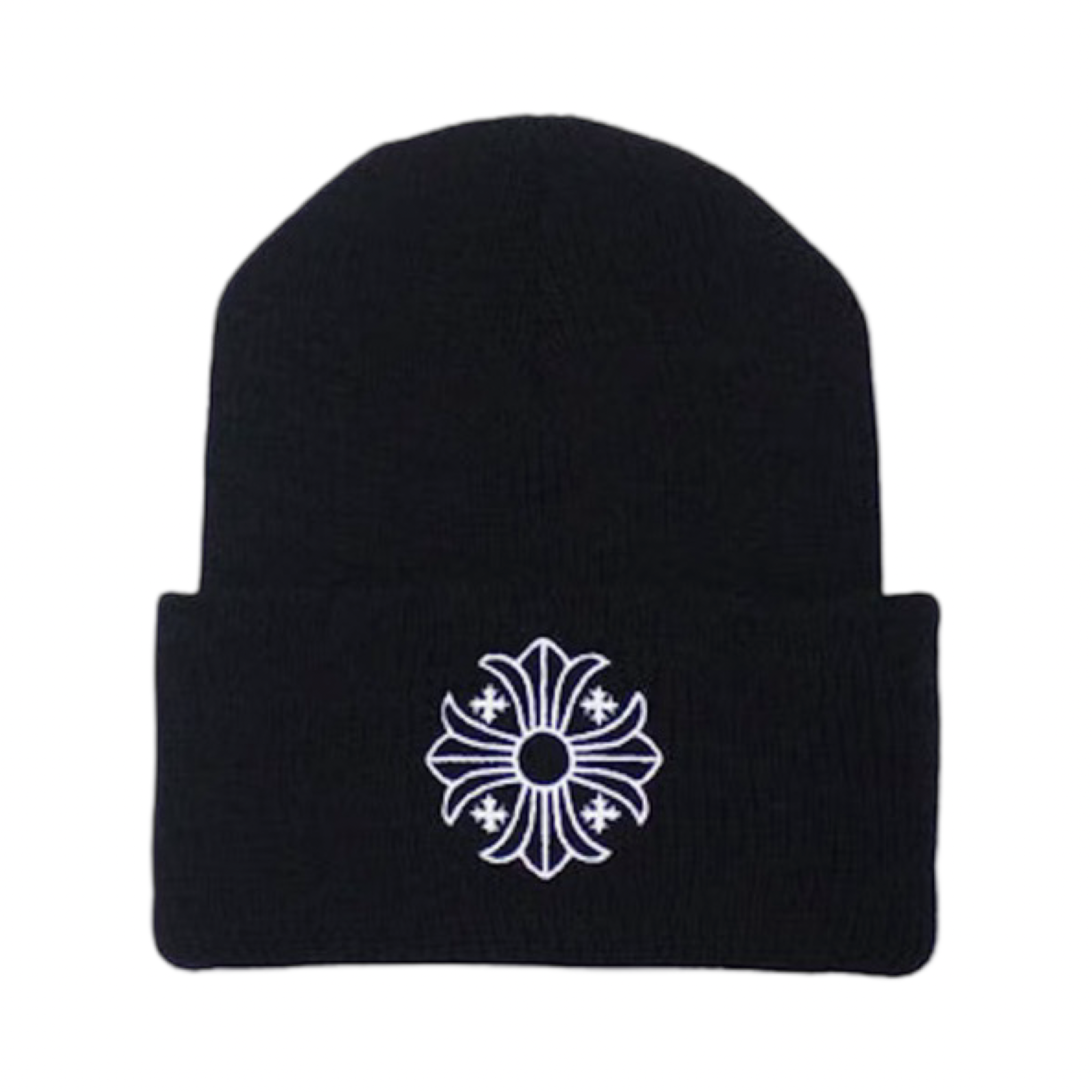 Chrome Hearts Plus Cross Beanie Black White