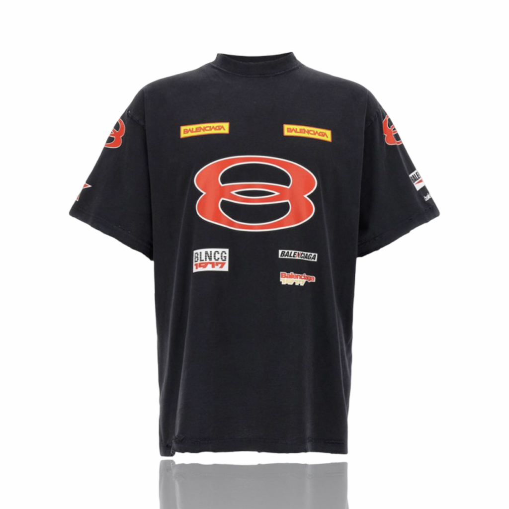 Balenciaga Sponsor Logos Tee Black
