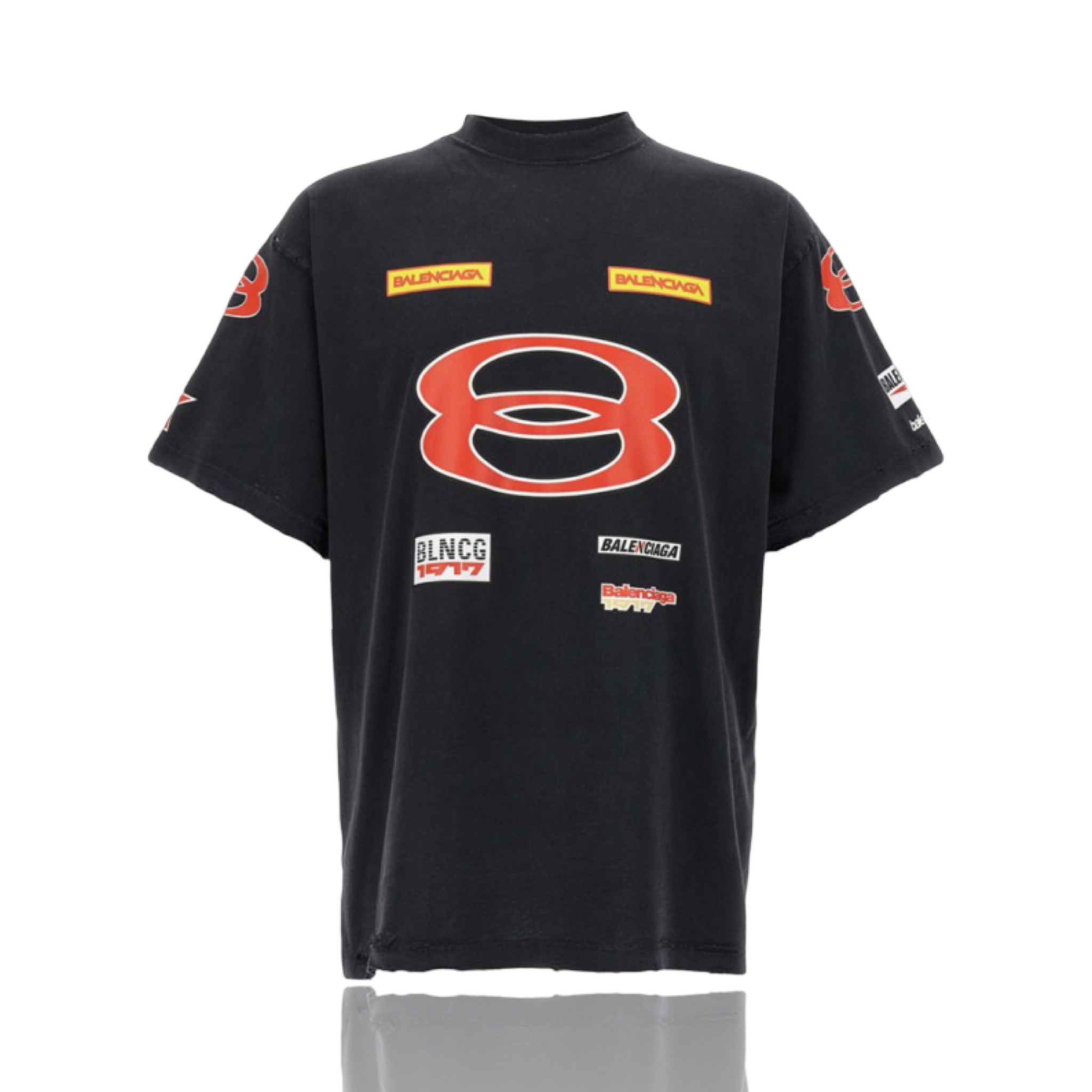 Balenciaga Sponsor Logos Tee Black