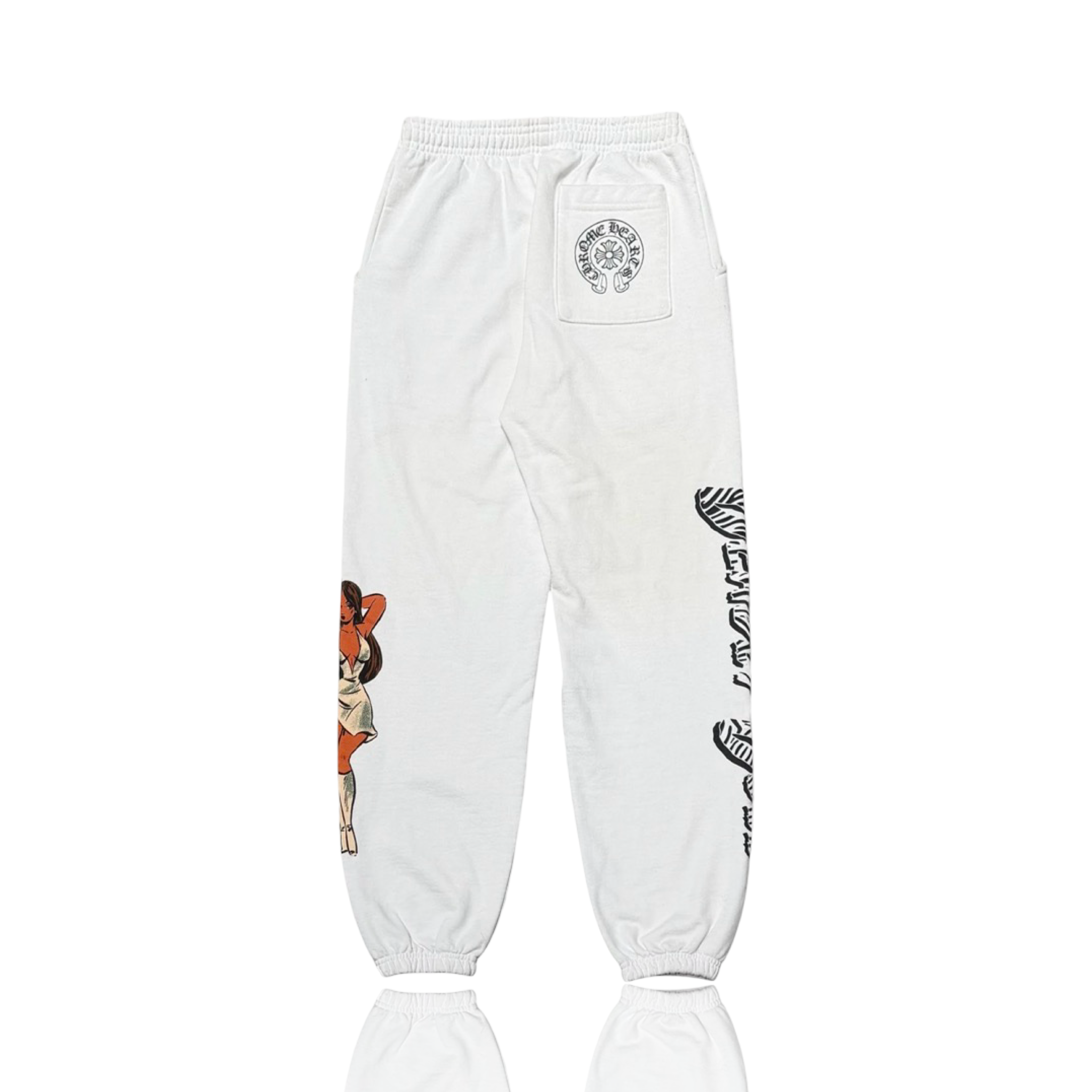 Chrome Hearts Deadly Doll X Zebra White Logo Sweatpants
