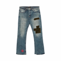 Enfants Riches Déprimés Blue Patchwork Flare Jeans