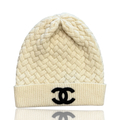 Chanel Cashmere CC Beanie Biege