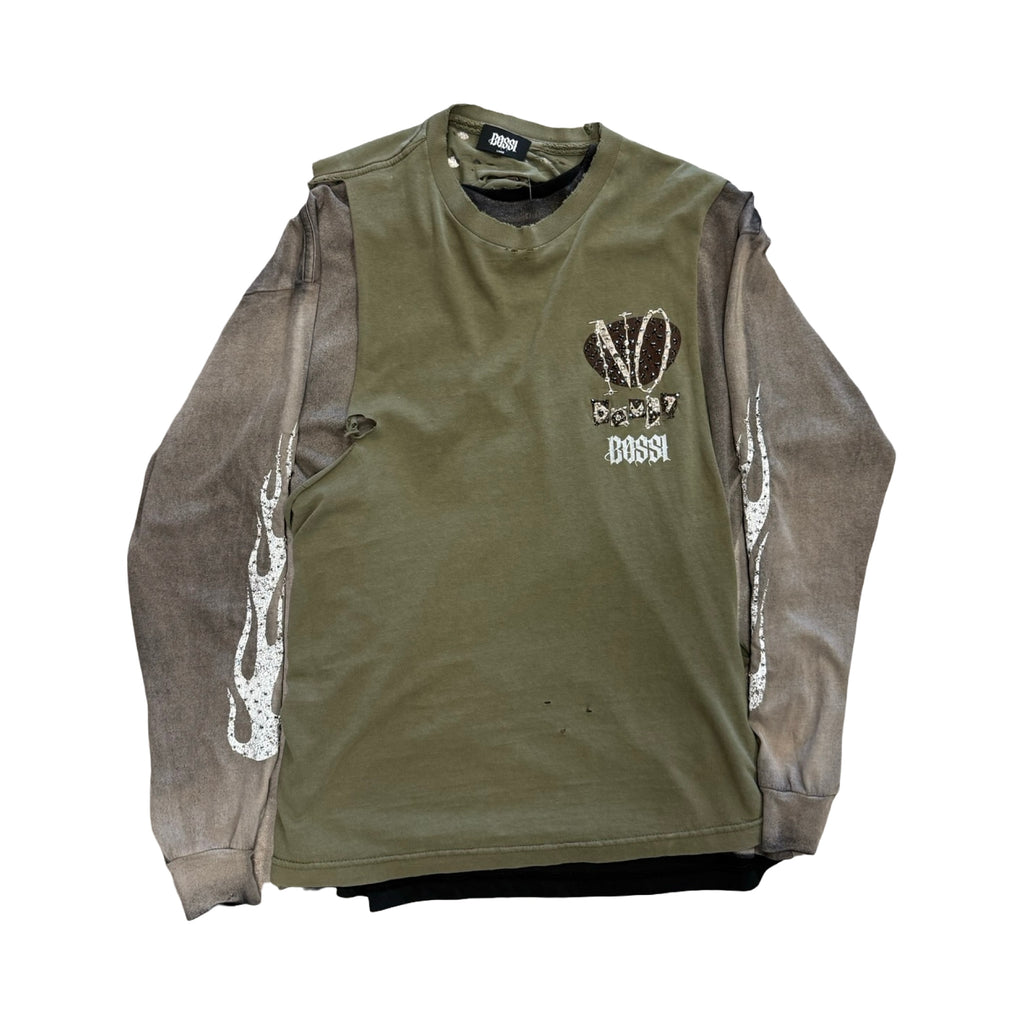 BOSSI Vintage No Doubt Double Layered Olive/Brown