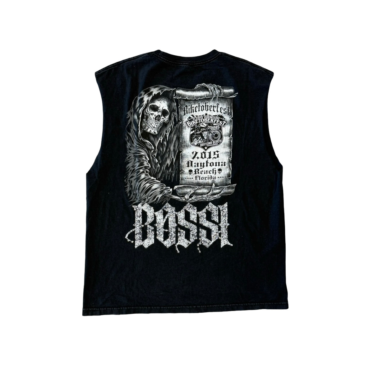 BOSSI Vintage Biketober Fest Cut Off Tee Black